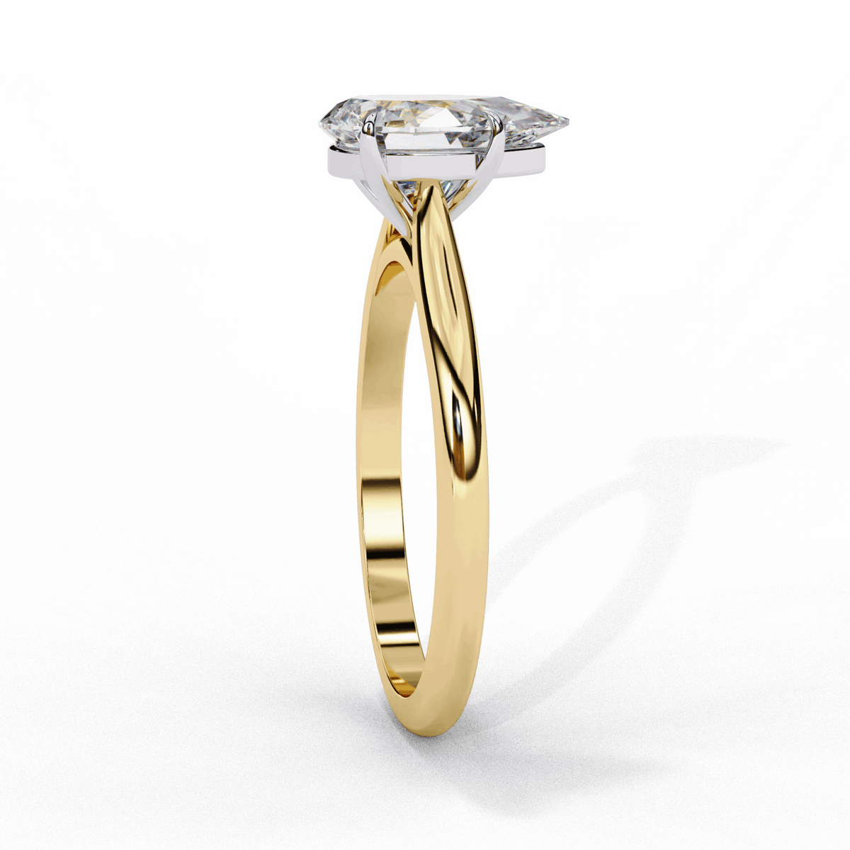 1 Carat Pear Classic Solitaire Ring in Moissanite | House of Estara