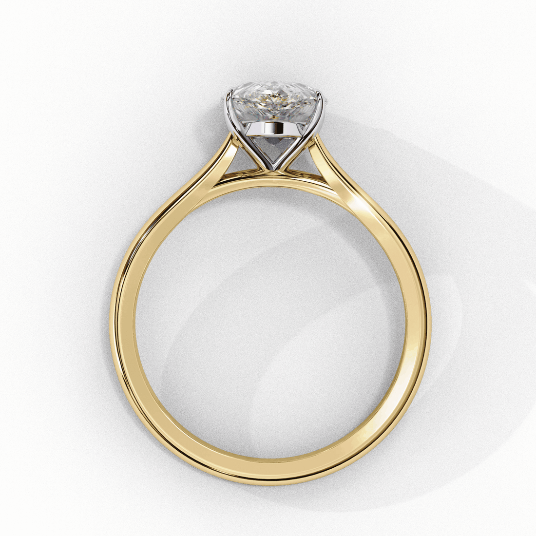 1 Carat Pear Classic Solitaire Ring in Moissanite | House of Estara