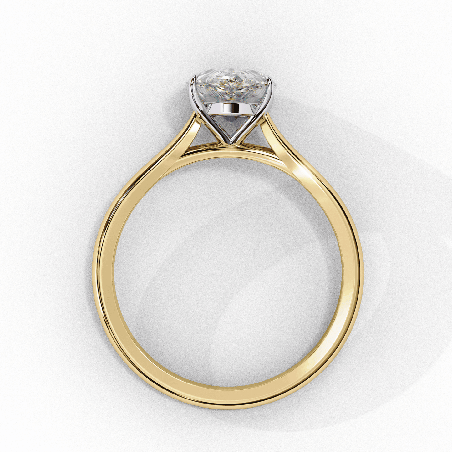 1 Carat Pear Classic Solitaire Ring in Moissanite | House of Estara
