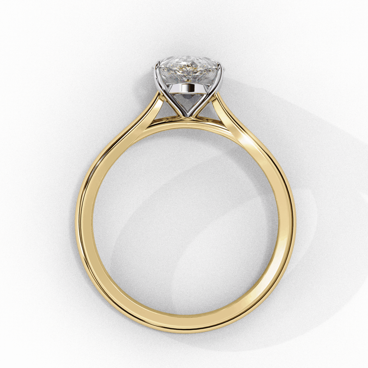 1 Carat Pear Classic Solitaire Ring in Moissanite | House of Estara