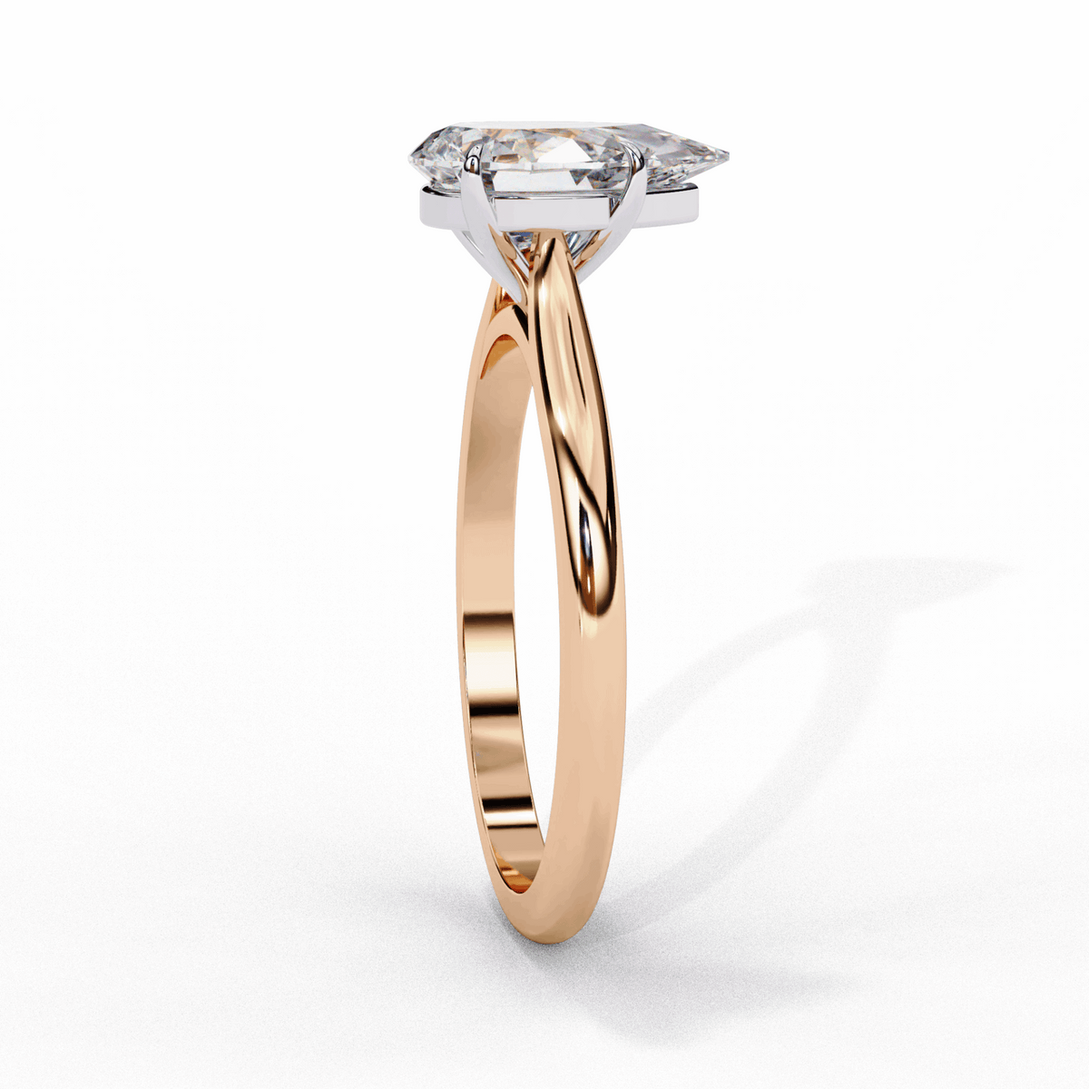1 Carat Pear Classic Solitaire Ring in Moissanite | House of Estara