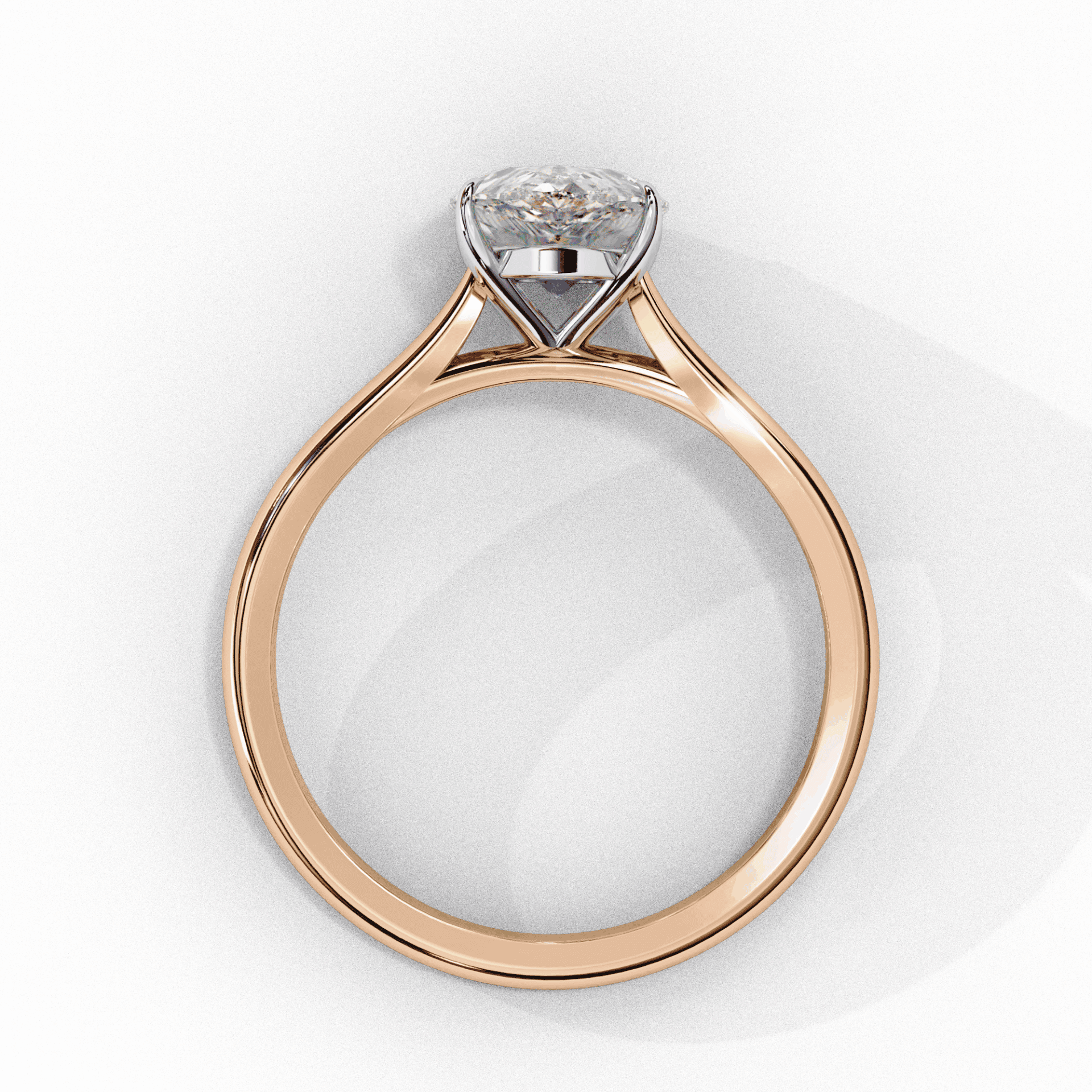 1 Carat Pear Classic Solitaire Ring in Moissanite | House of Estara