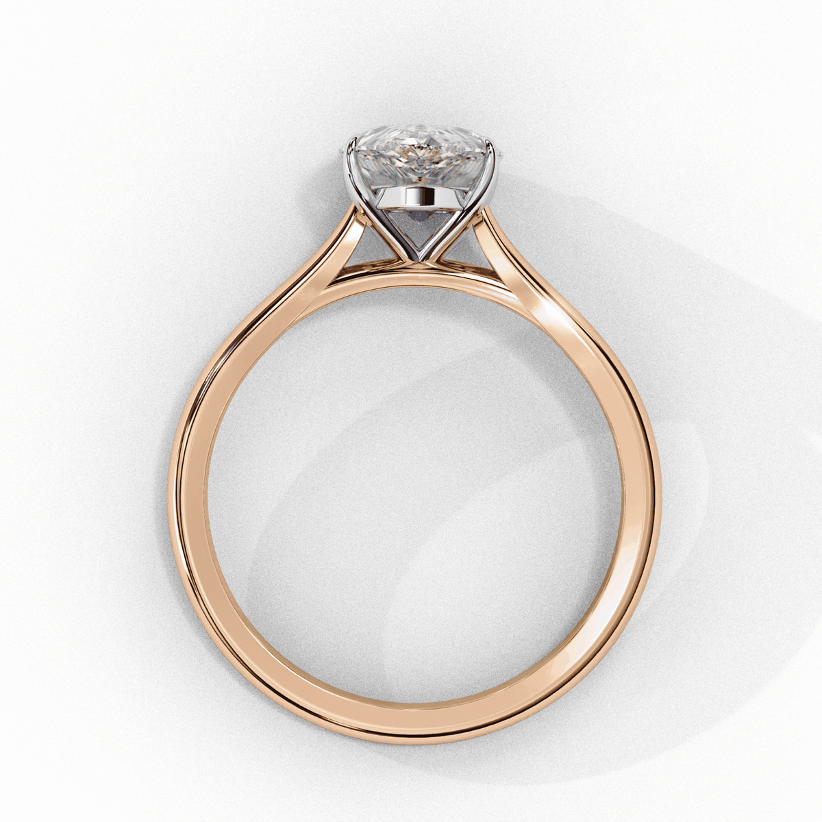 1 Carat Pear Classic Solitaire Ring in Moissanite | House of Estara