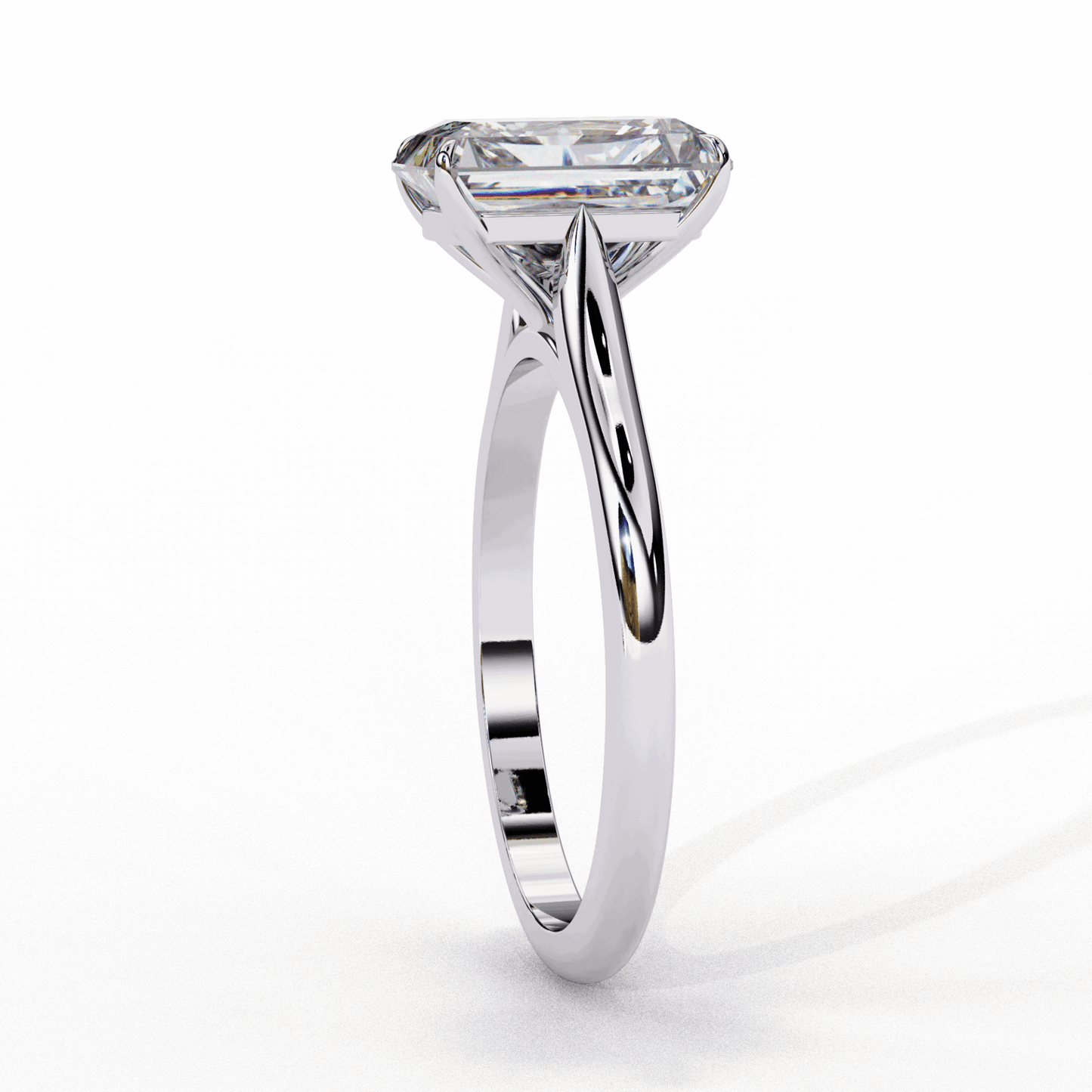 2.5 Carat Emerald Classic Solitaire Ring in Moissanite | House of Estara