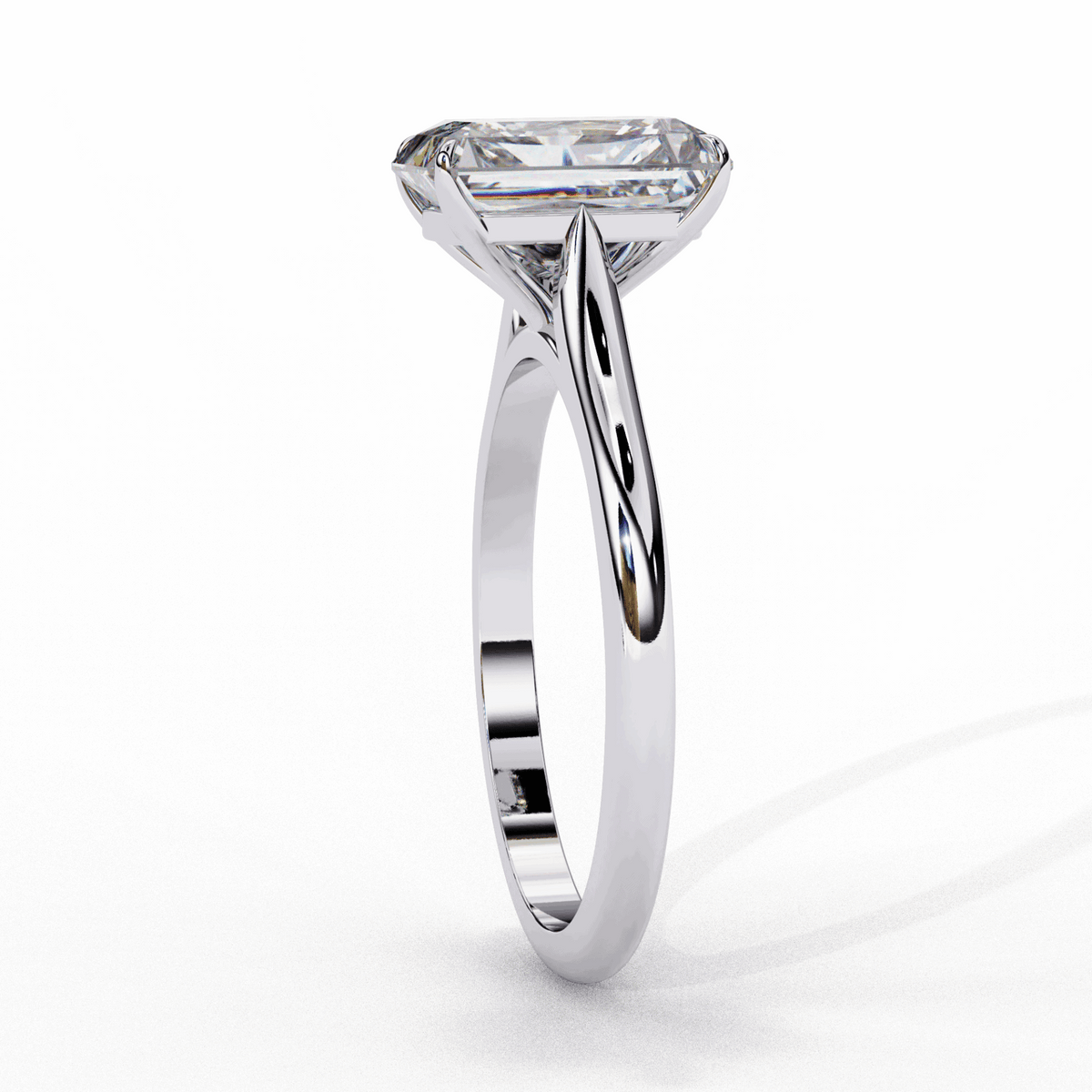 2.5 Carat Emerald Classic Solitaire Ring in Moissanite | House of Estara