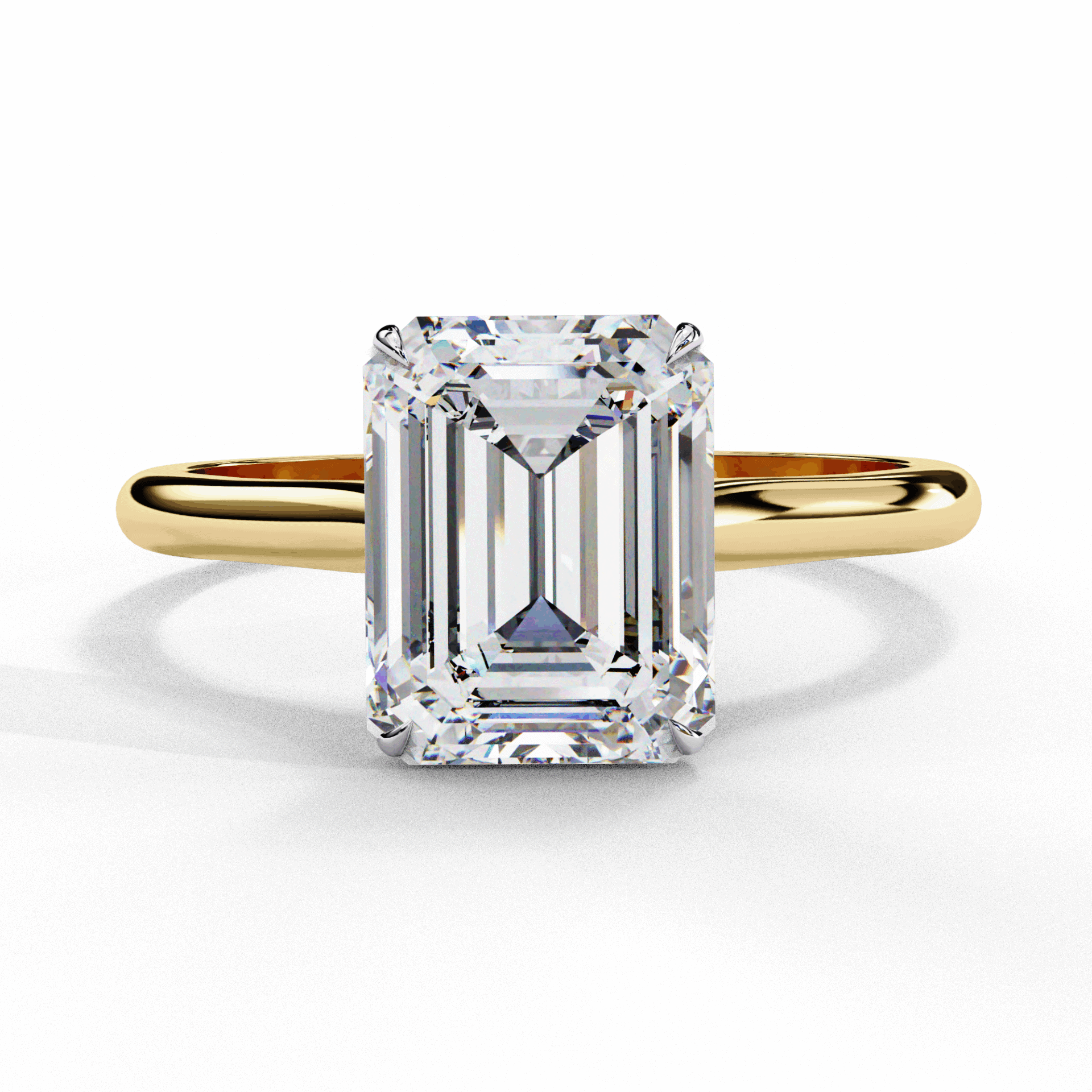 2.5 Carat Emerald Classic Solitaire Ring in Moissanite | House of Estara