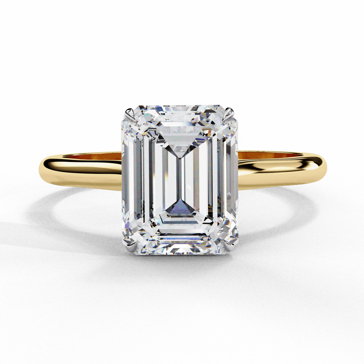 2.5 Carat Emerald Classic Solitaire Ring in Moissanite | House of Estara