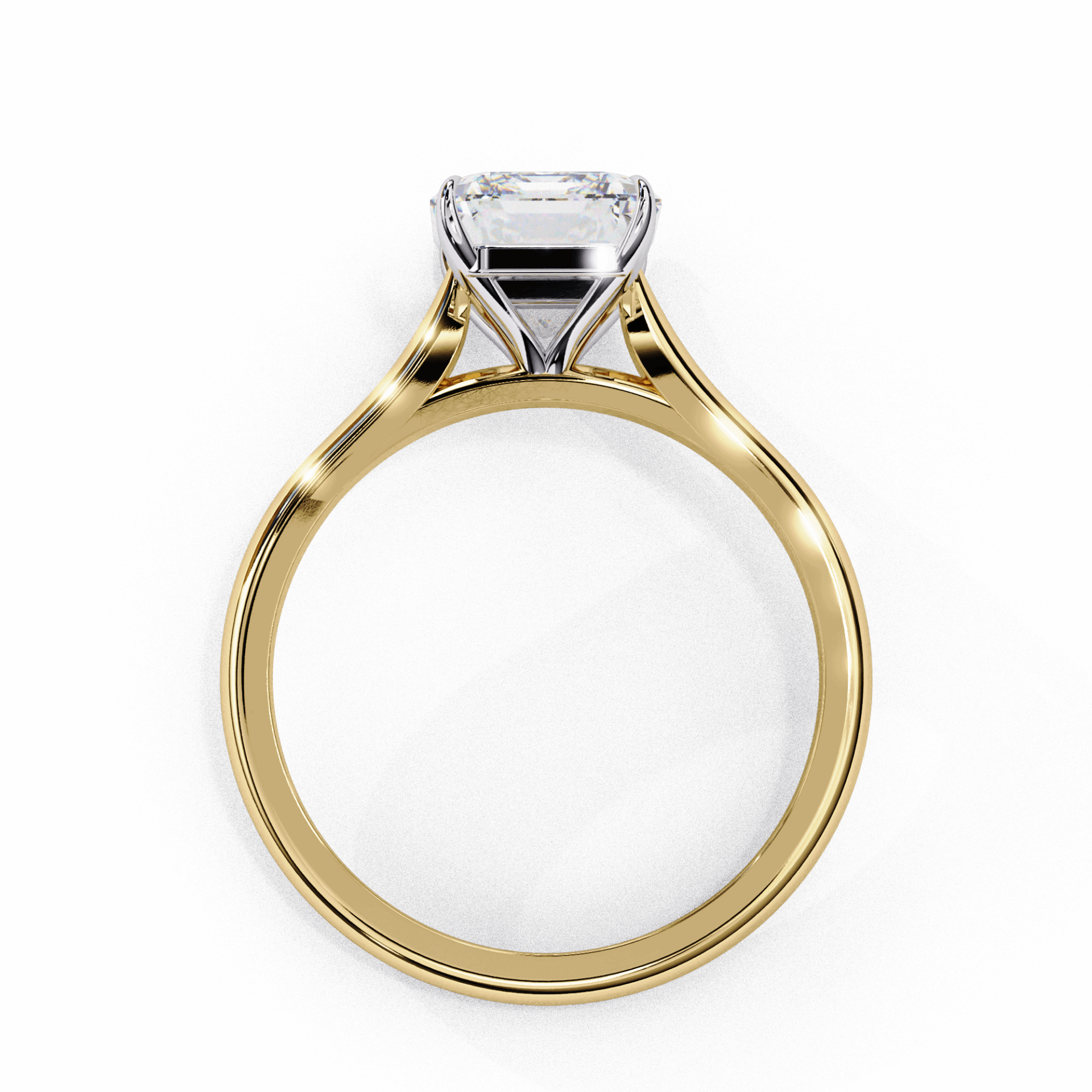 2.5 Carat Emerald Classic Solitaire Ring in Moissanite | House of Estara