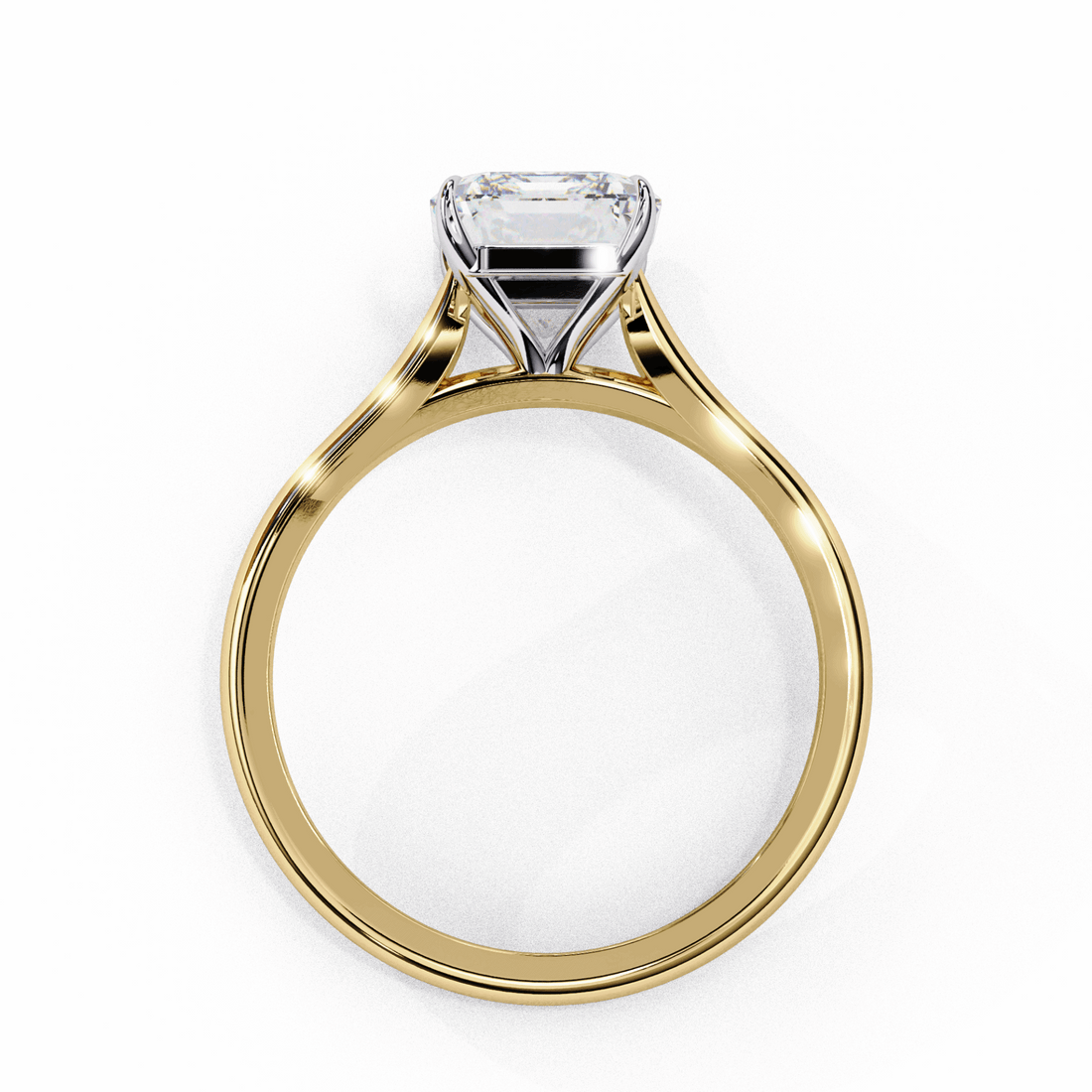 2.5 Carat Emerald Classic Solitaire Ring in Moissanite | House of Estara
