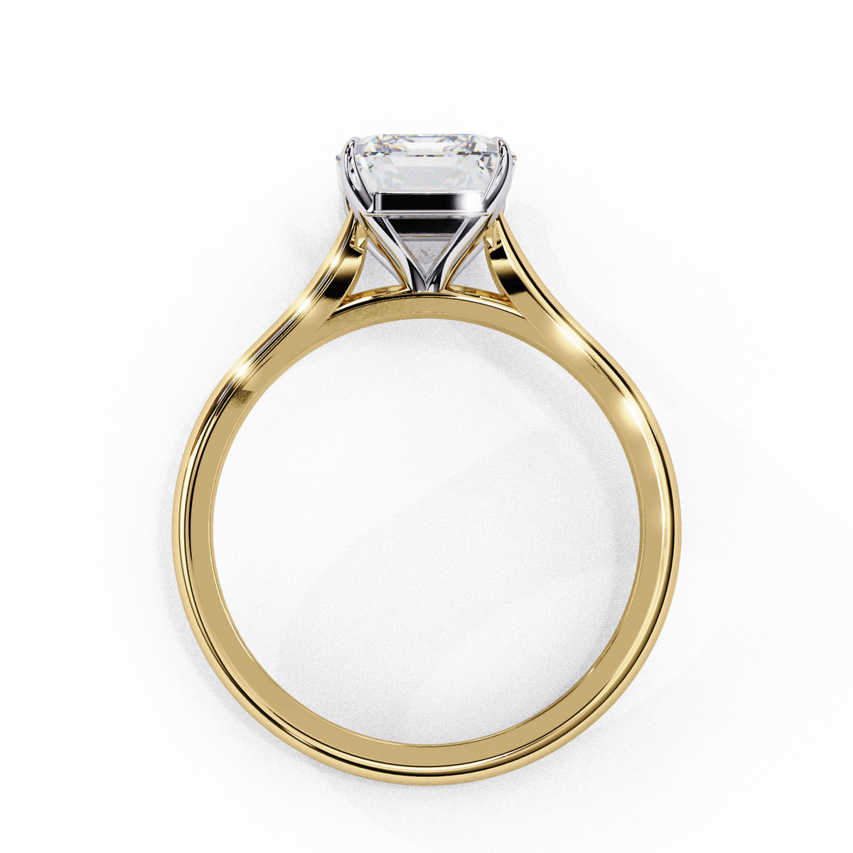 2.5 Carat Emerald Classic Solitaire Ring in Moissanite | House of Estara