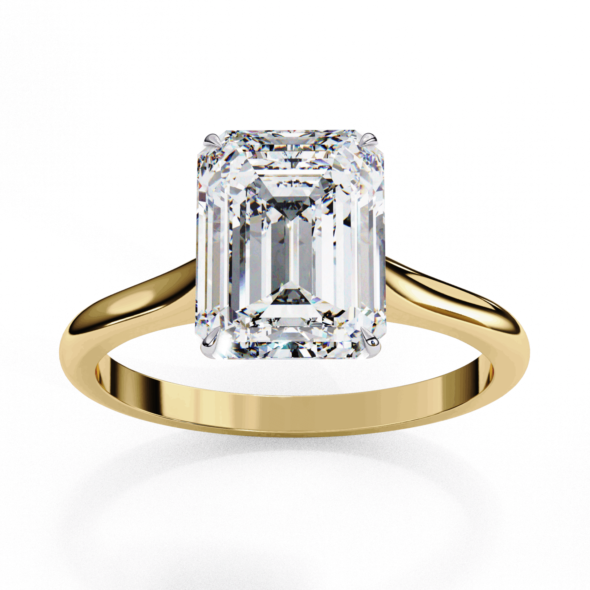 2.5 Carat Emerald Classic Solitaire Ring in Moissanite | House of Estara