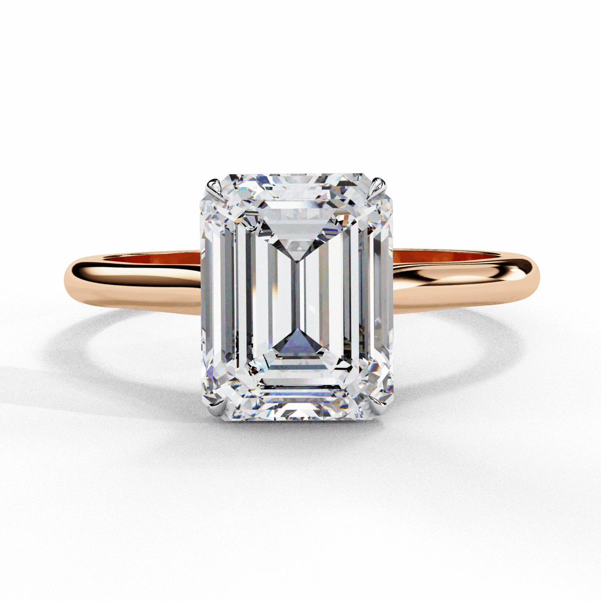2.5 Carat Emerald Classic Solitaire Ring in Moissanite | House of Estara