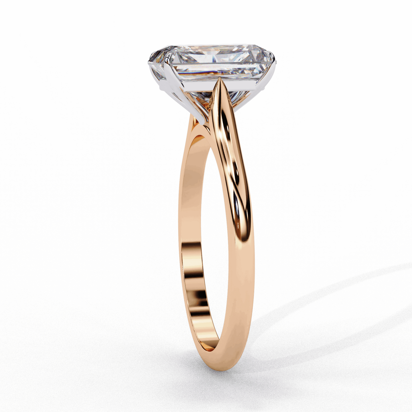 2.5 Carat Emerald Classic Solitaire Ring in Moissanite | House of Estara