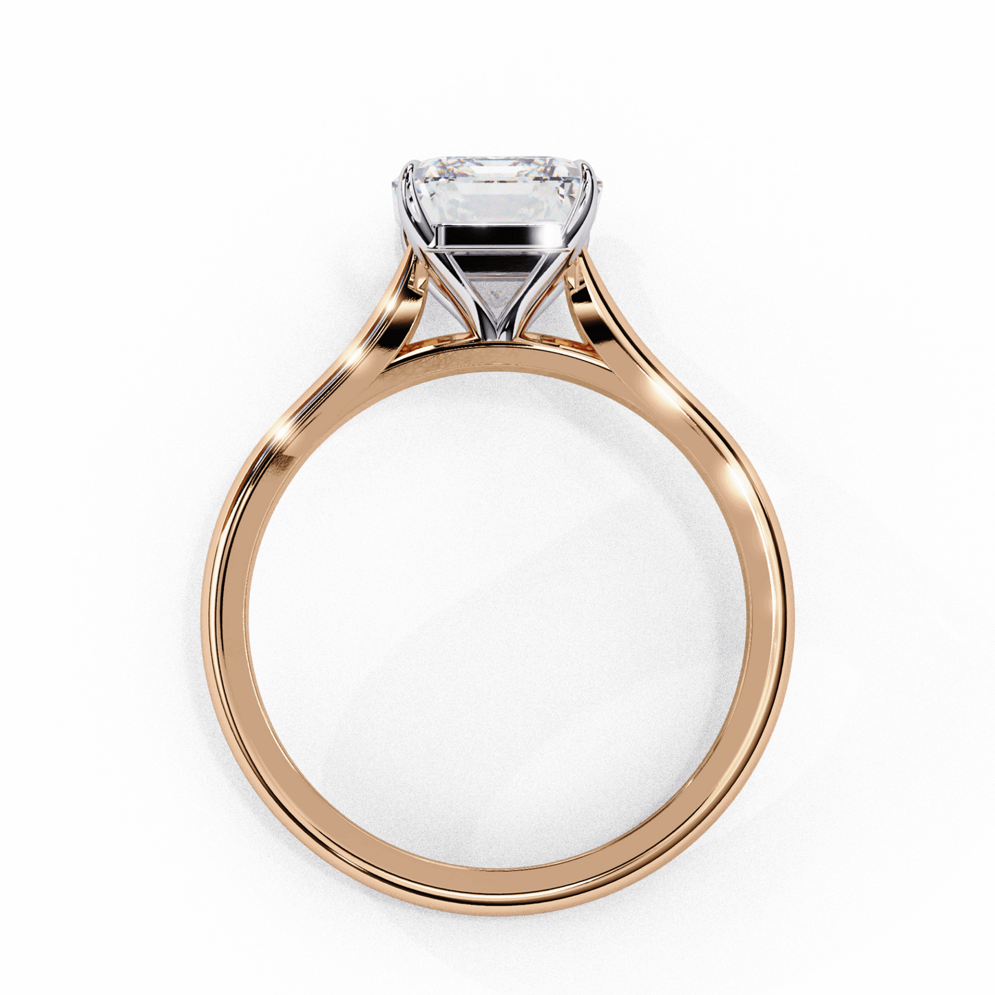 2.5 Carat Emerald Classic Solitaire Ring in Moissanite | House of Estara