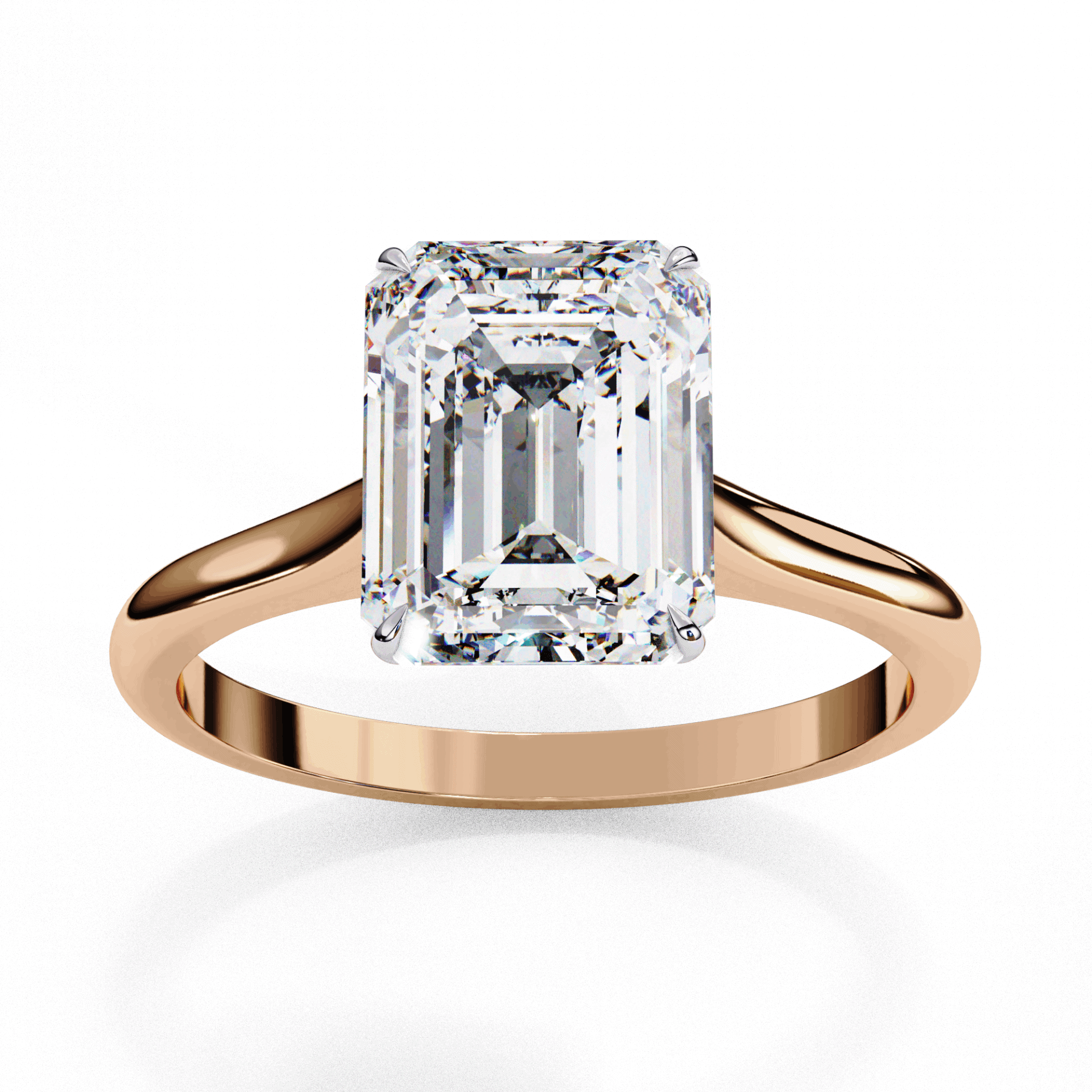 2.5 Carat Emerald Classic Solitaire Ring in Moissanite | House of Estara