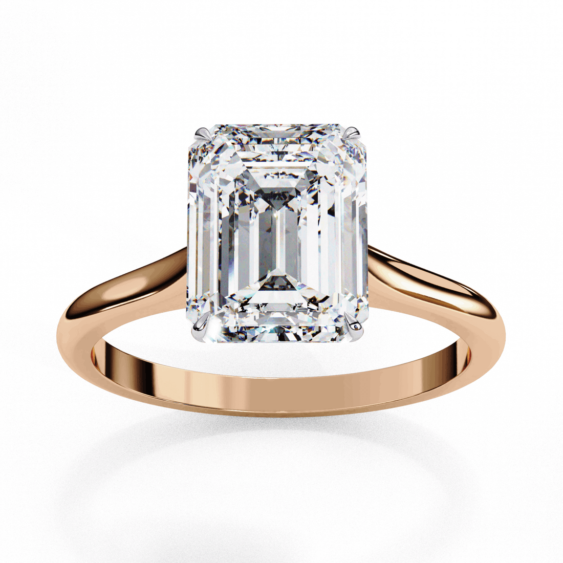 2.5 Carat Emerald Classic Solitaire Ring in Moissanite | House of Estara