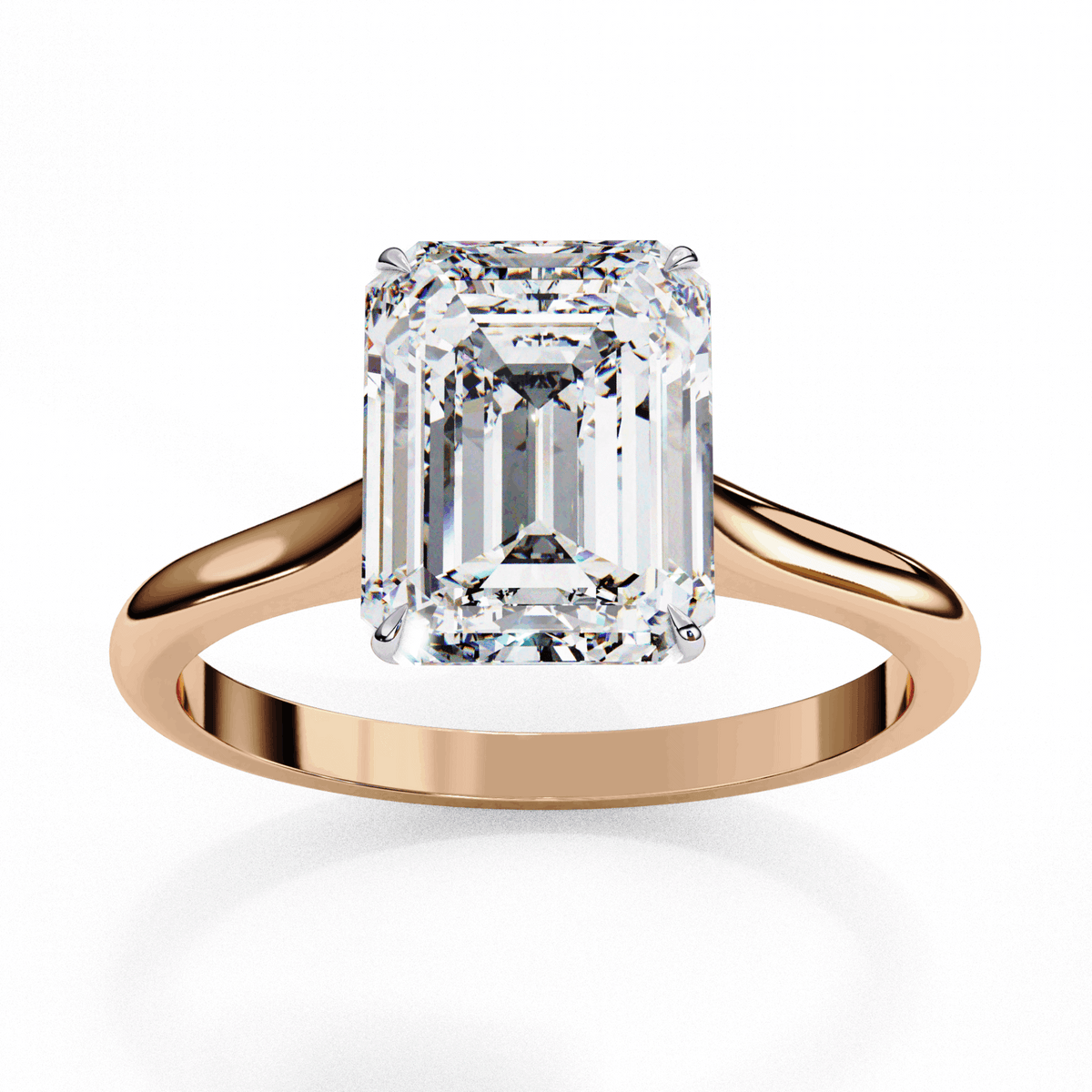 2.5 Carat Emerald Classic Solitaire Ring in Moissanite | House of Estara