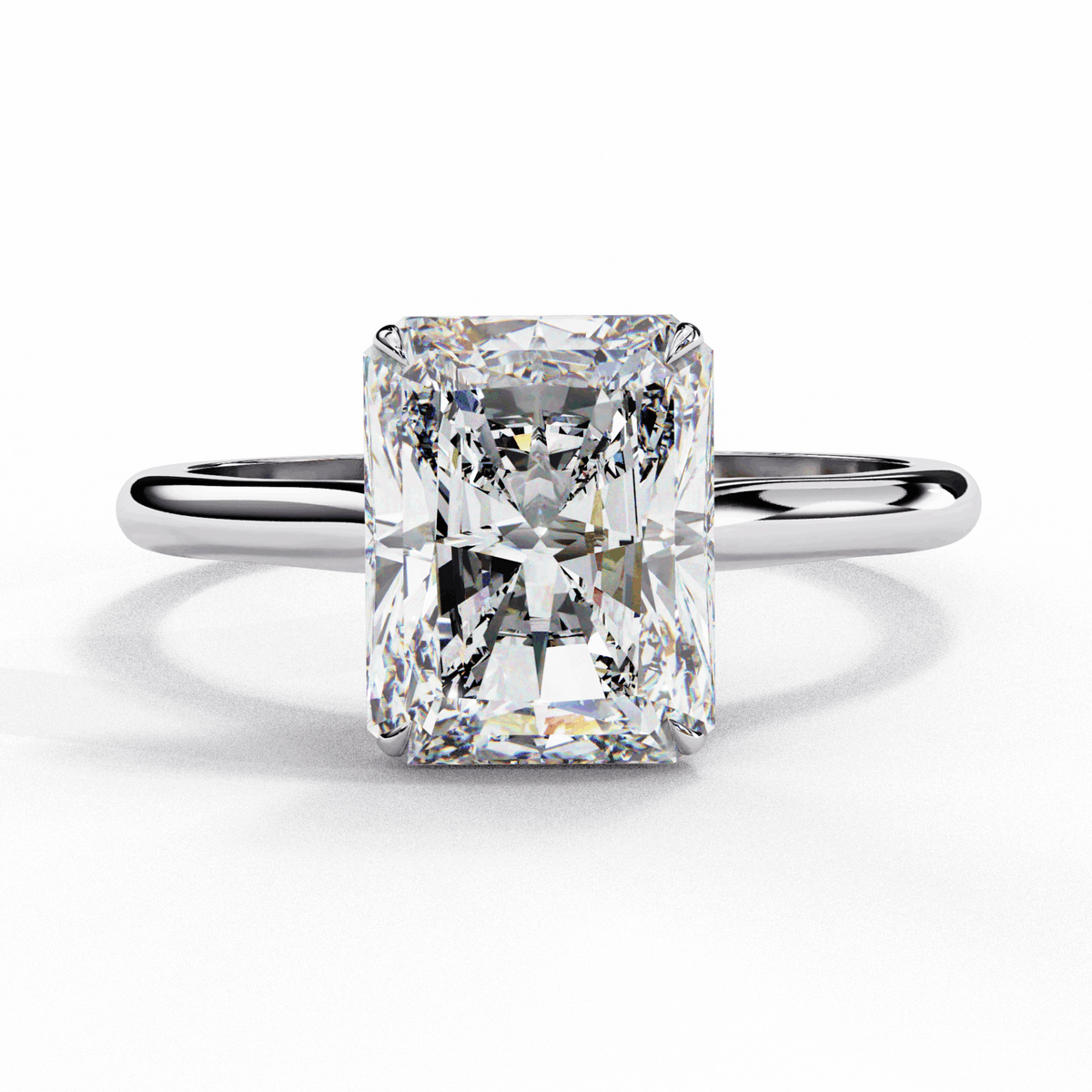 3 Carat Radiant Classic Solitaire Ring in Moissanite | House of Estara