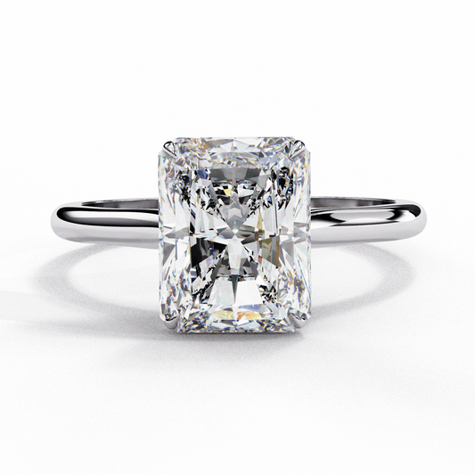 3 Carat Radiant Classic Solitaire Ring in Moissanite | House of Estara