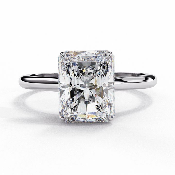 3 Carat Radiant Classic Solitaire Ring in Moissanite | House of Estara