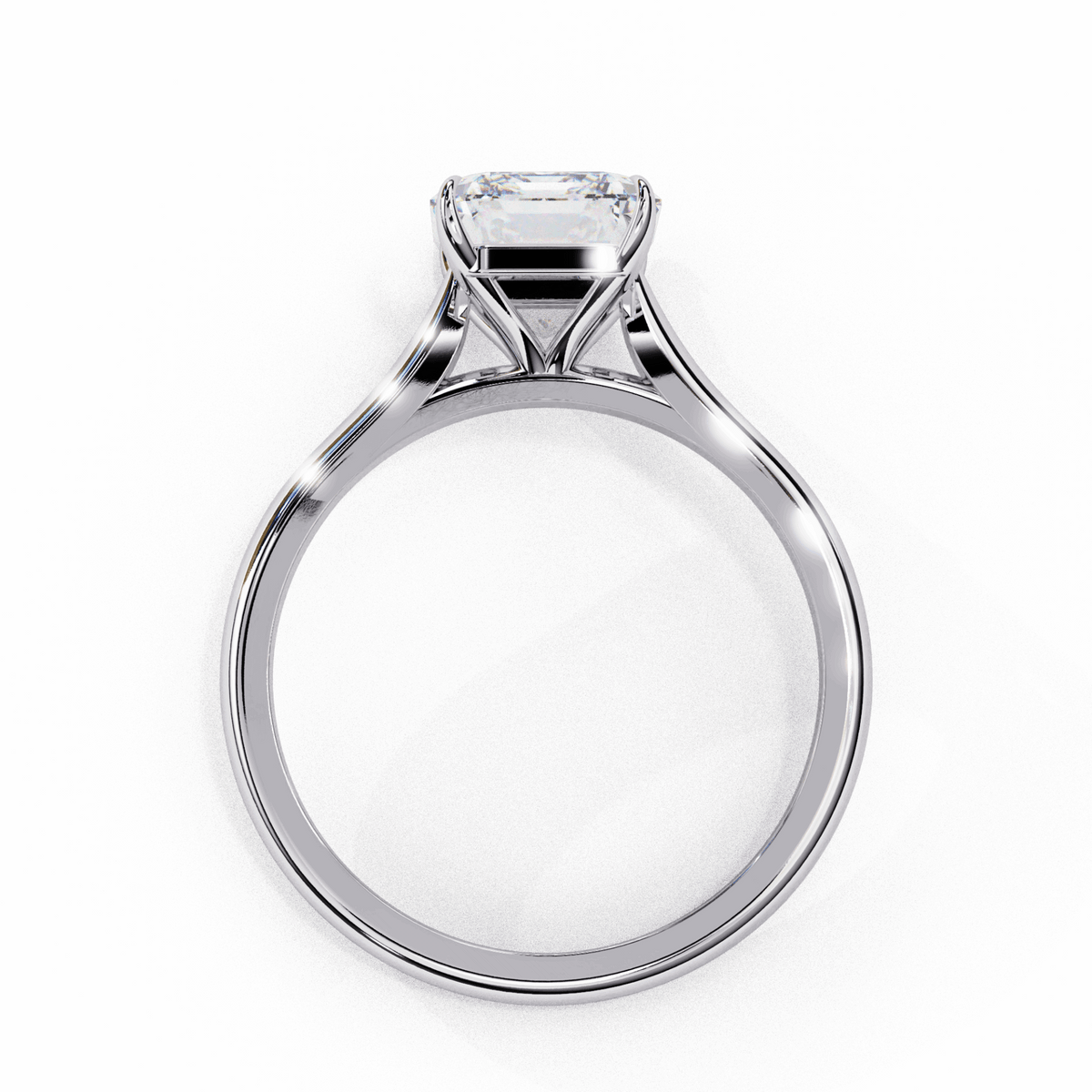 3 Carat Radiant Classic Solitaire Ring in Moissanite | House of Estara