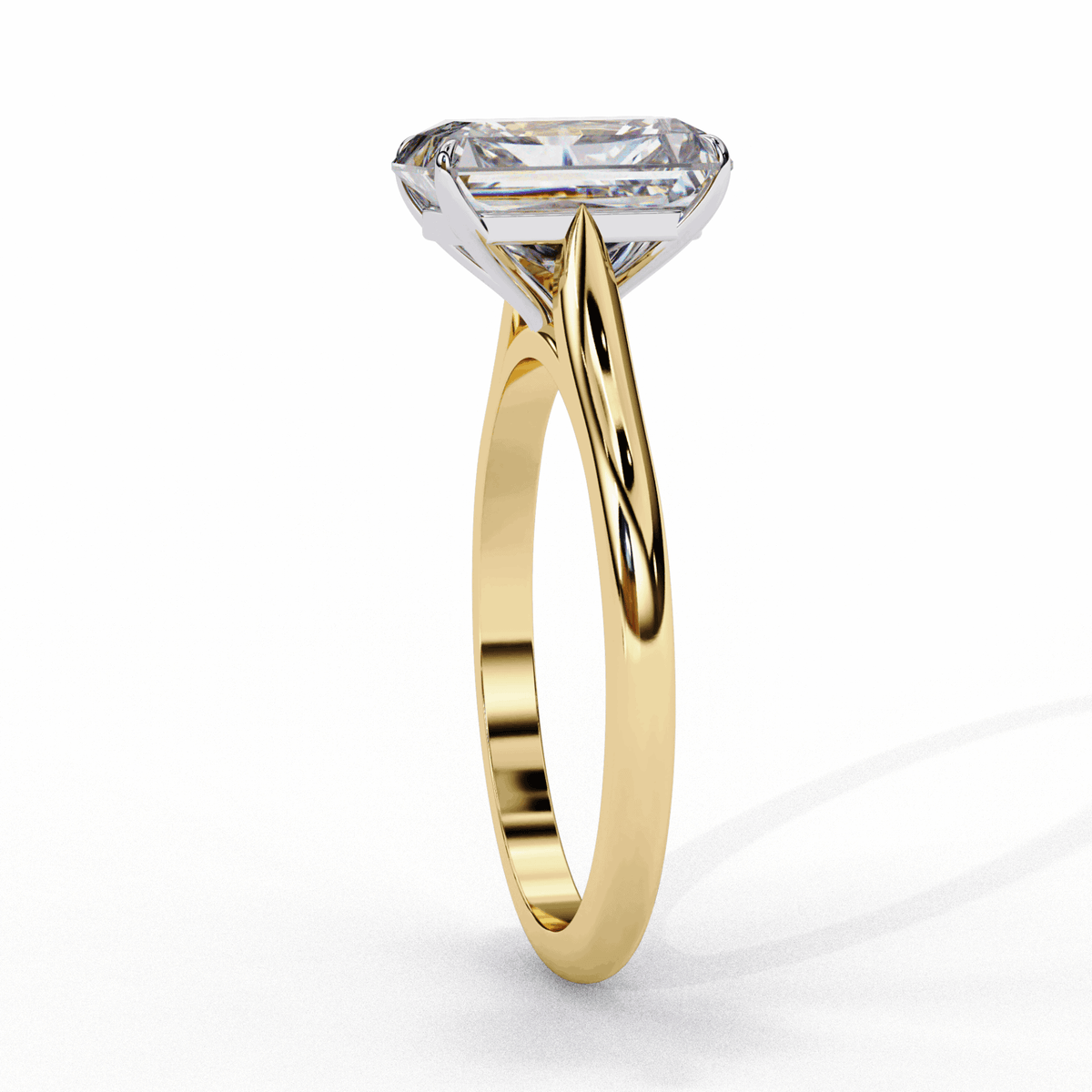 3 Carat Radiant Classic Solitaire Ring in Moissanite | House of Estara