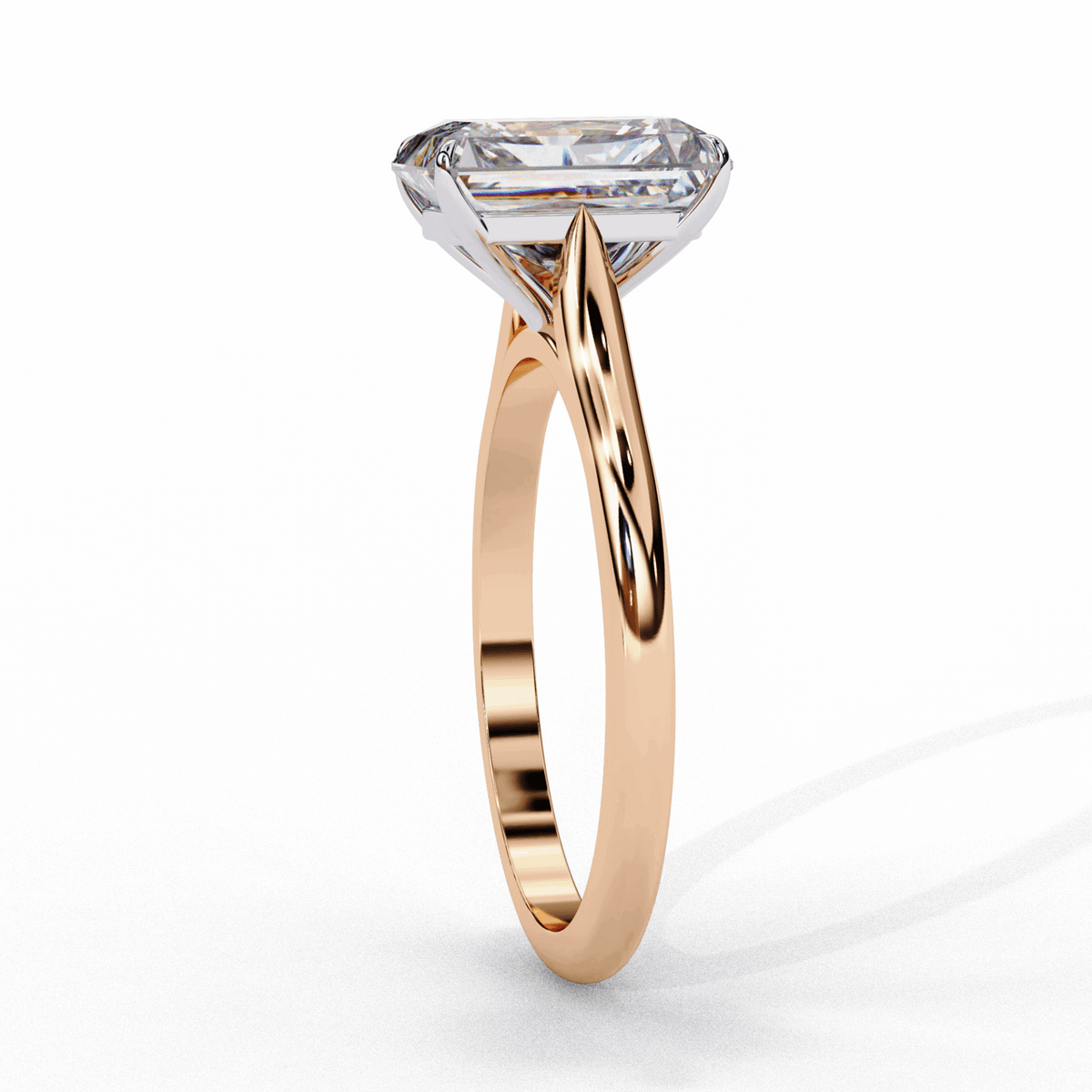 3 Carat Radiant Classic Solitaire Ring in Moissanite | House of Estara