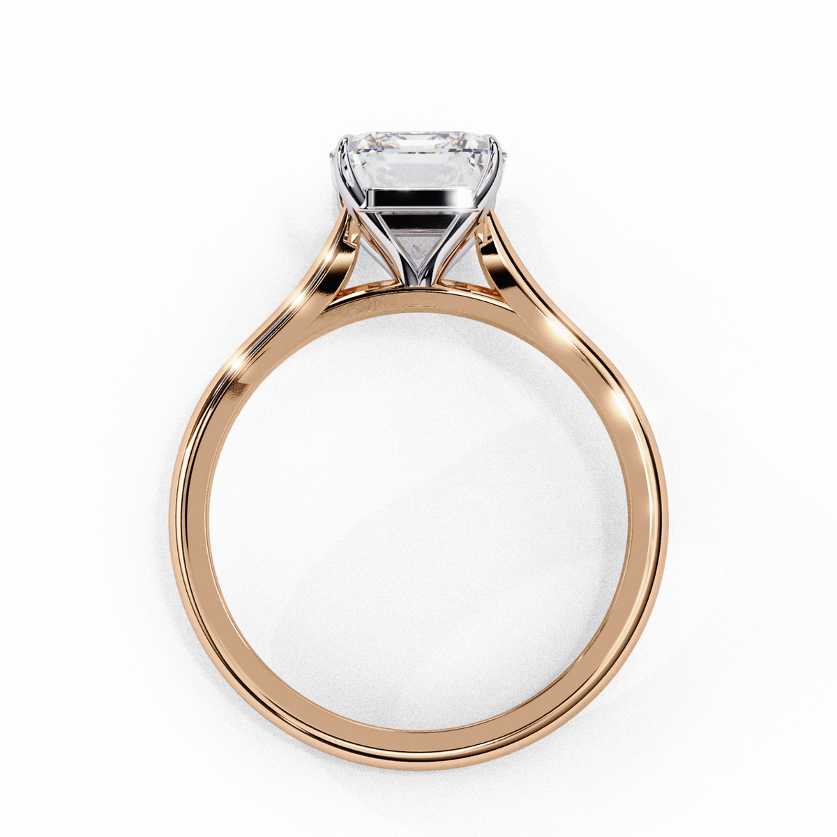 3 Carat Radiant Classic Solitaire Ring in Moissanite | House of Estara