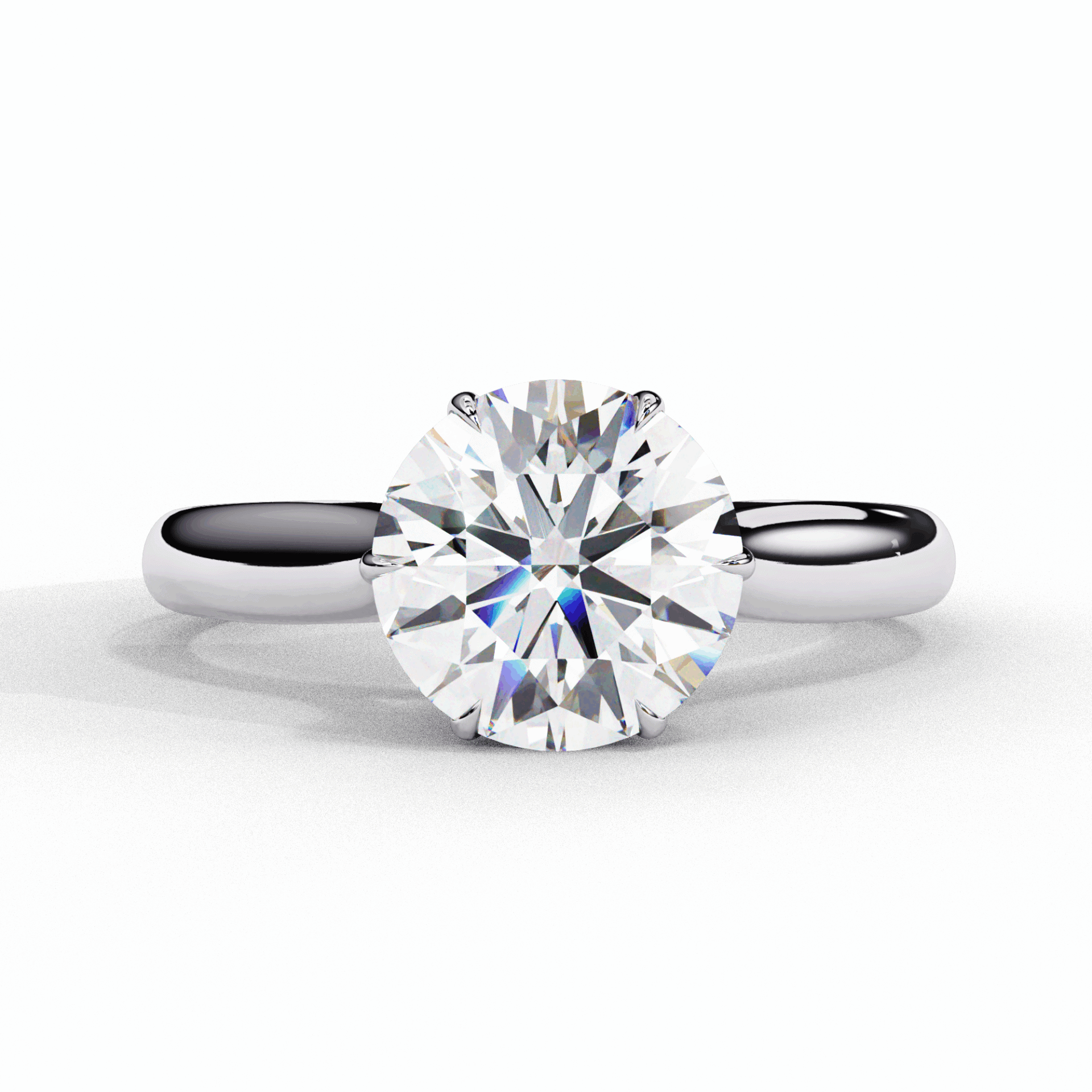2 Carat Round Classic Solitaire Ring in Moissanite | House of Estara