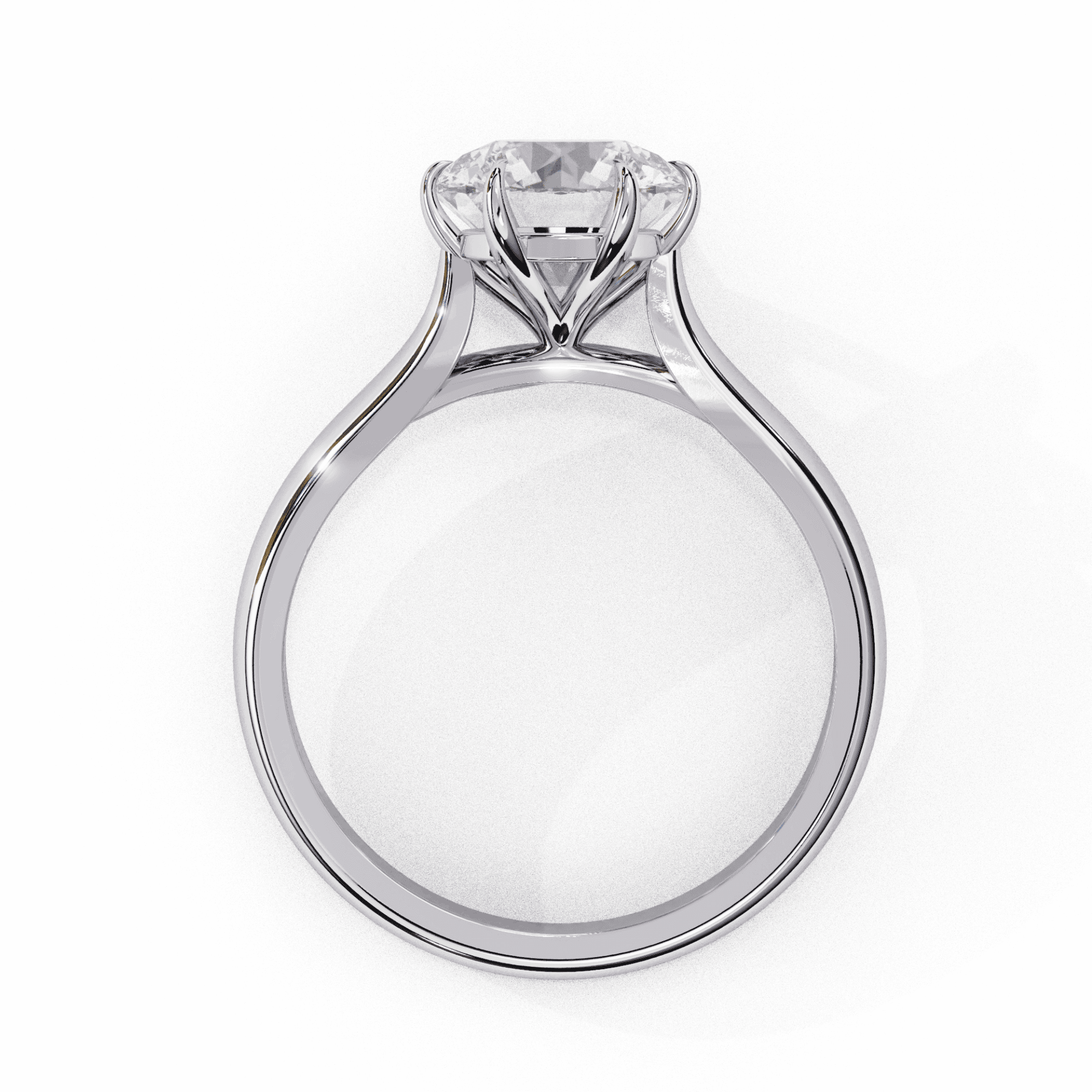 2 Carat Round Classic Solitaire Ring in Moissanite | House of Estara