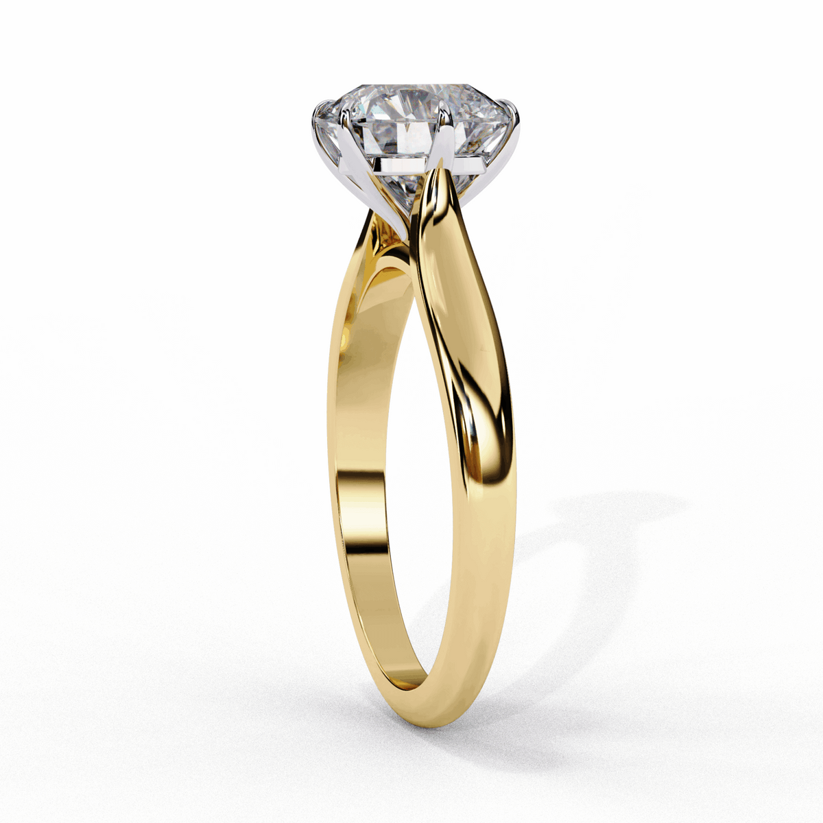 2 Carat Round Classic Solitaire Ring in Moissanite | House of Estara