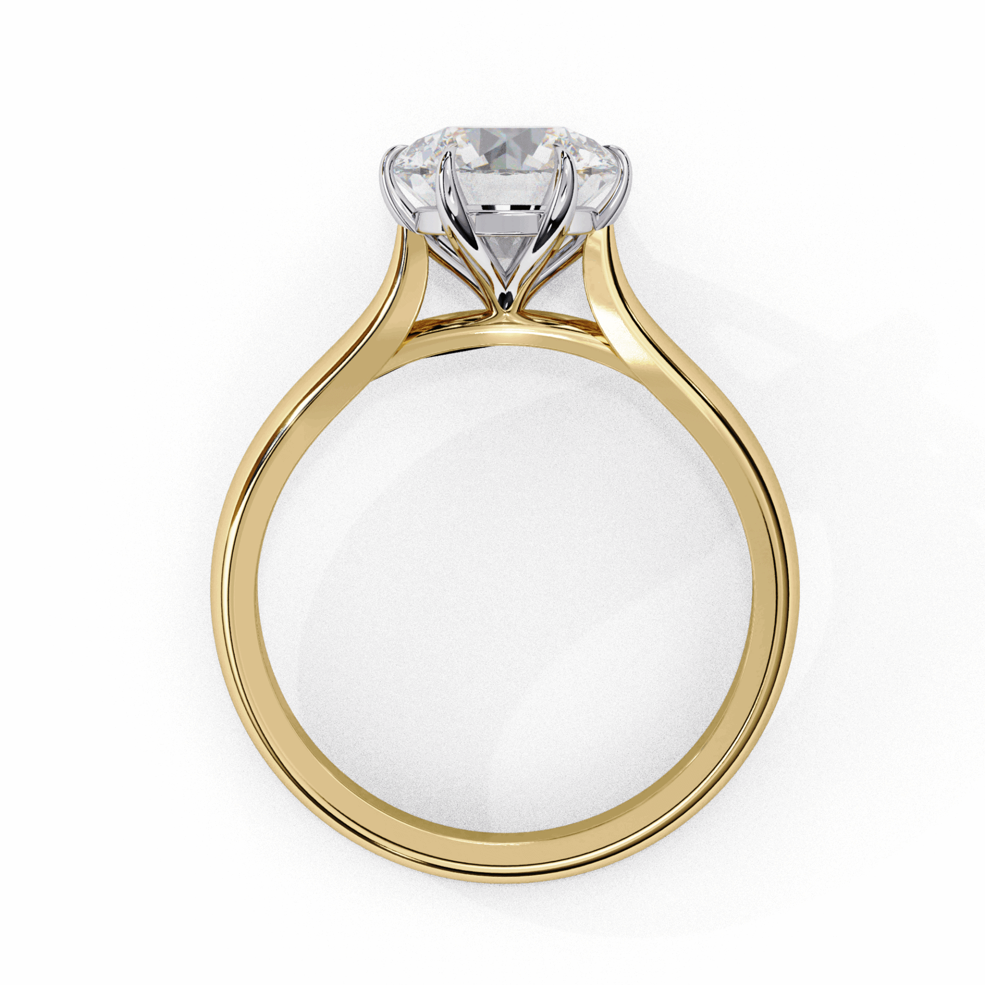 2 Carat Round Classic Solitaire Ring in Moissanite | House of Estara