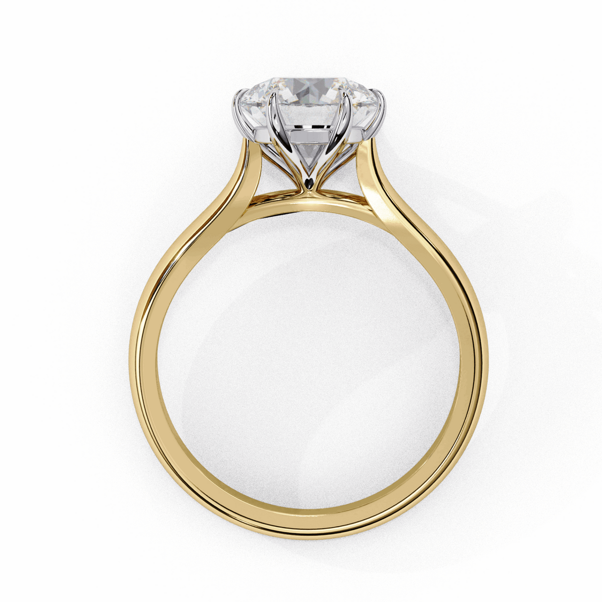 2 Carat Round Classic Solitaire Ring in Moissanite | House of Estara