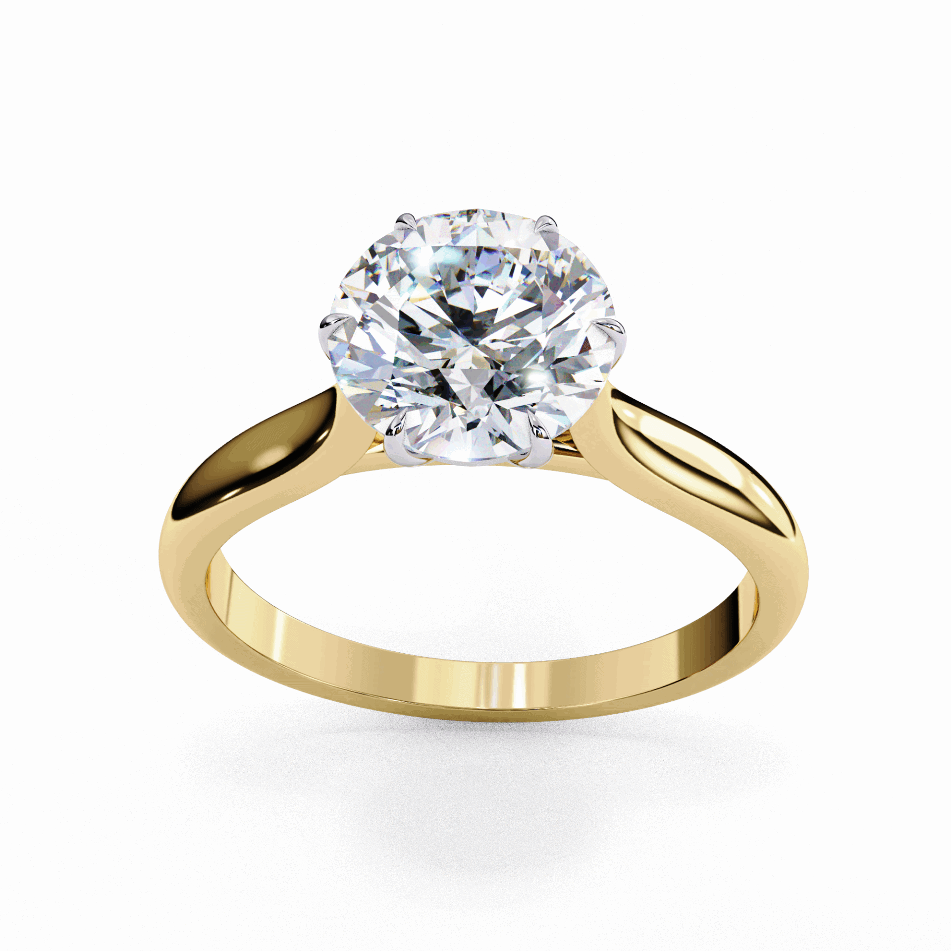 2 Carat Round Classic Solitaire Ring in Moissanite | House of Estara
