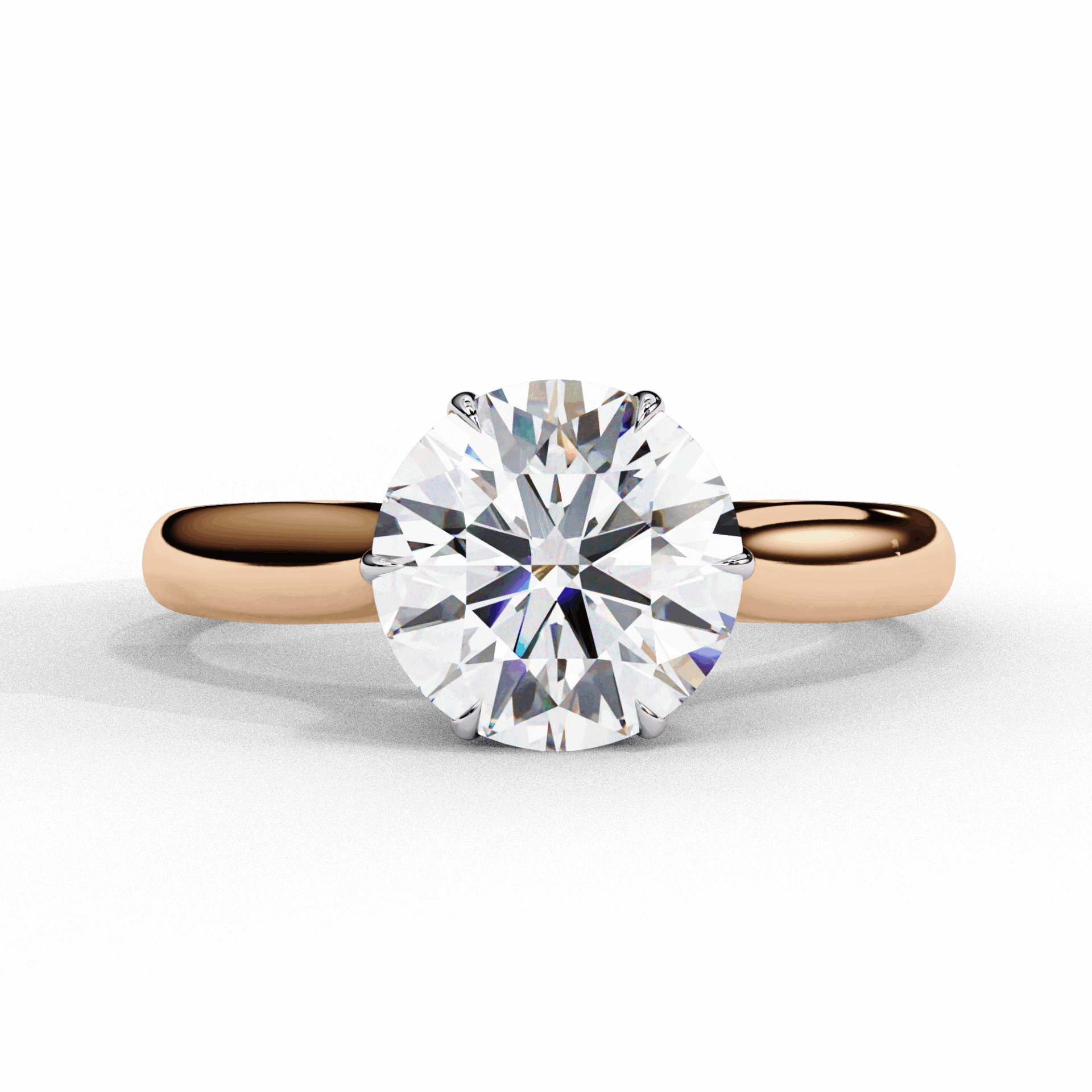 2 Carat Round Classic Solitaire Ring in Moissanite | House of Estara