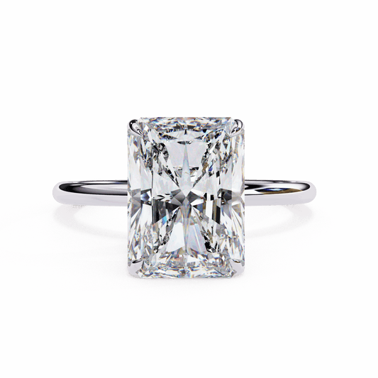 2.5 Carat Radiant Eternal Solitaire Wedding Ring in Moissanite | House of Estara
