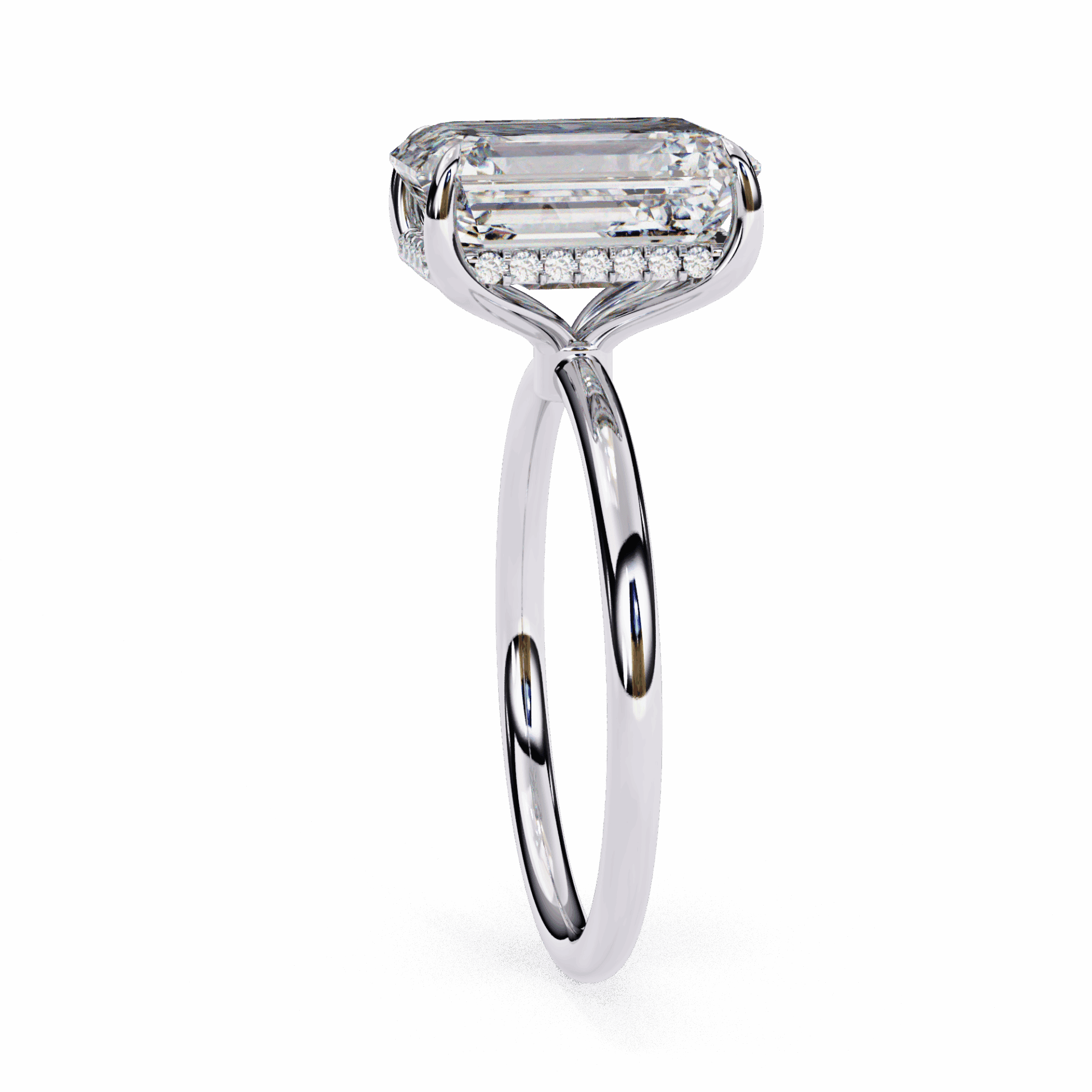 2.5 Carat Radiant Eternal Solitaire Wedding Ring in Moissanite | House of Estara