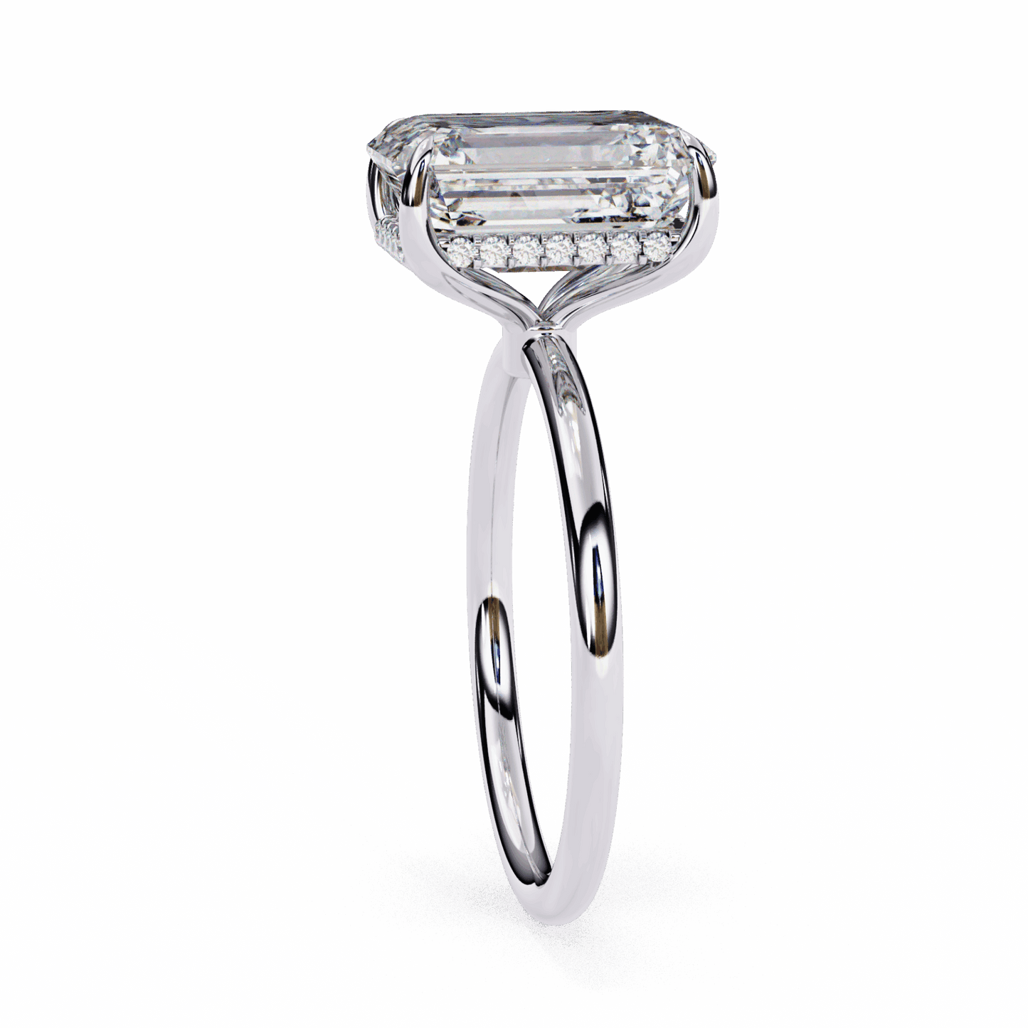 2.5 Carat Radiant Eternal Solitaire Wedding Ring in Moissanite | House of Estara