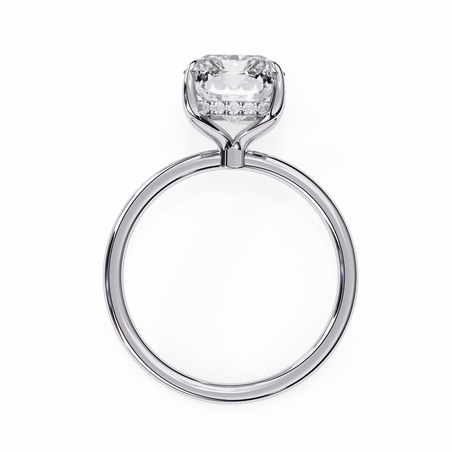 2.5 Carat Radiant Eternal Solitaire Wedding Ring in Moissanite | House of Estara