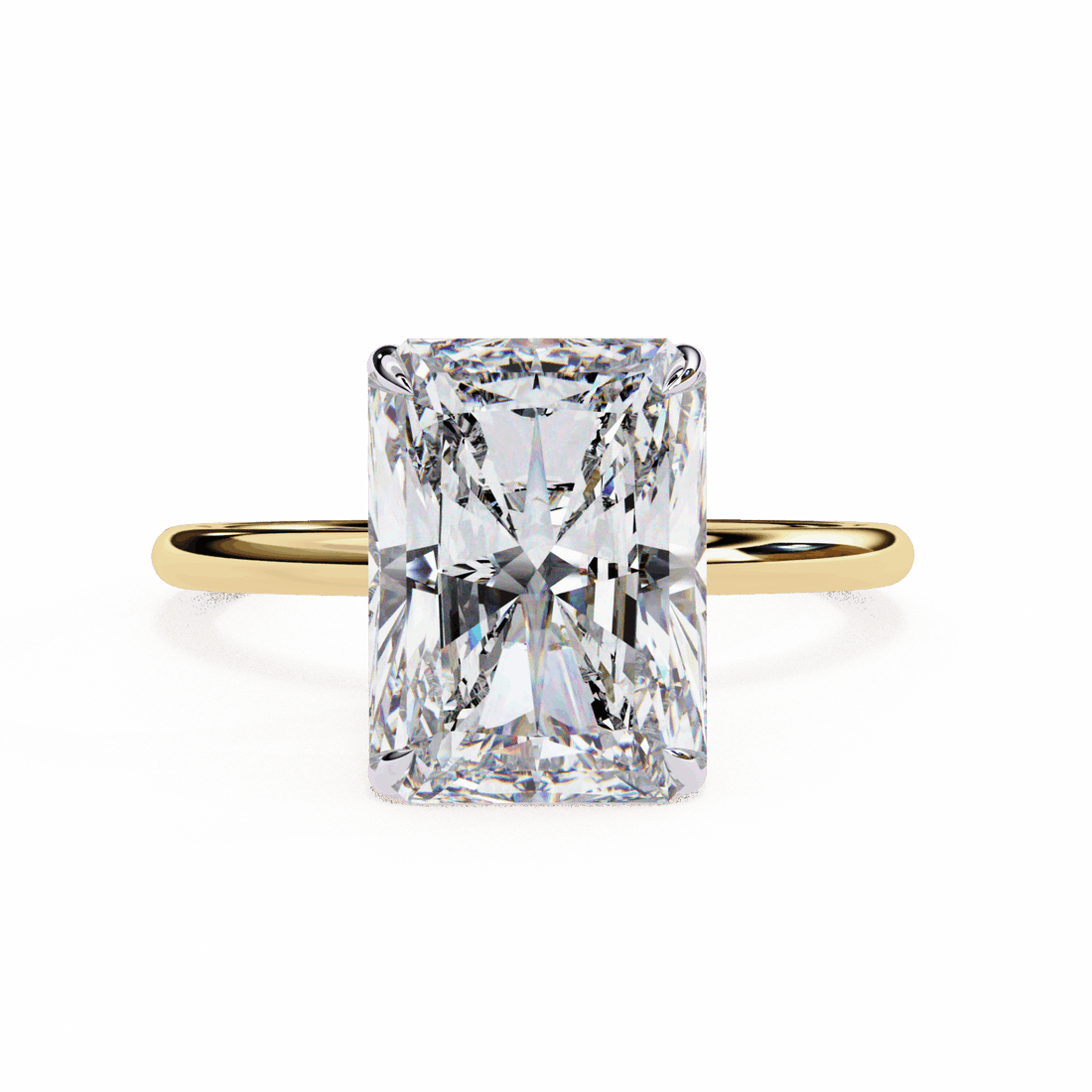 2.5 Carat Radiant Eternal Solitaire Wedding Ring in Moissanite | House of Estara