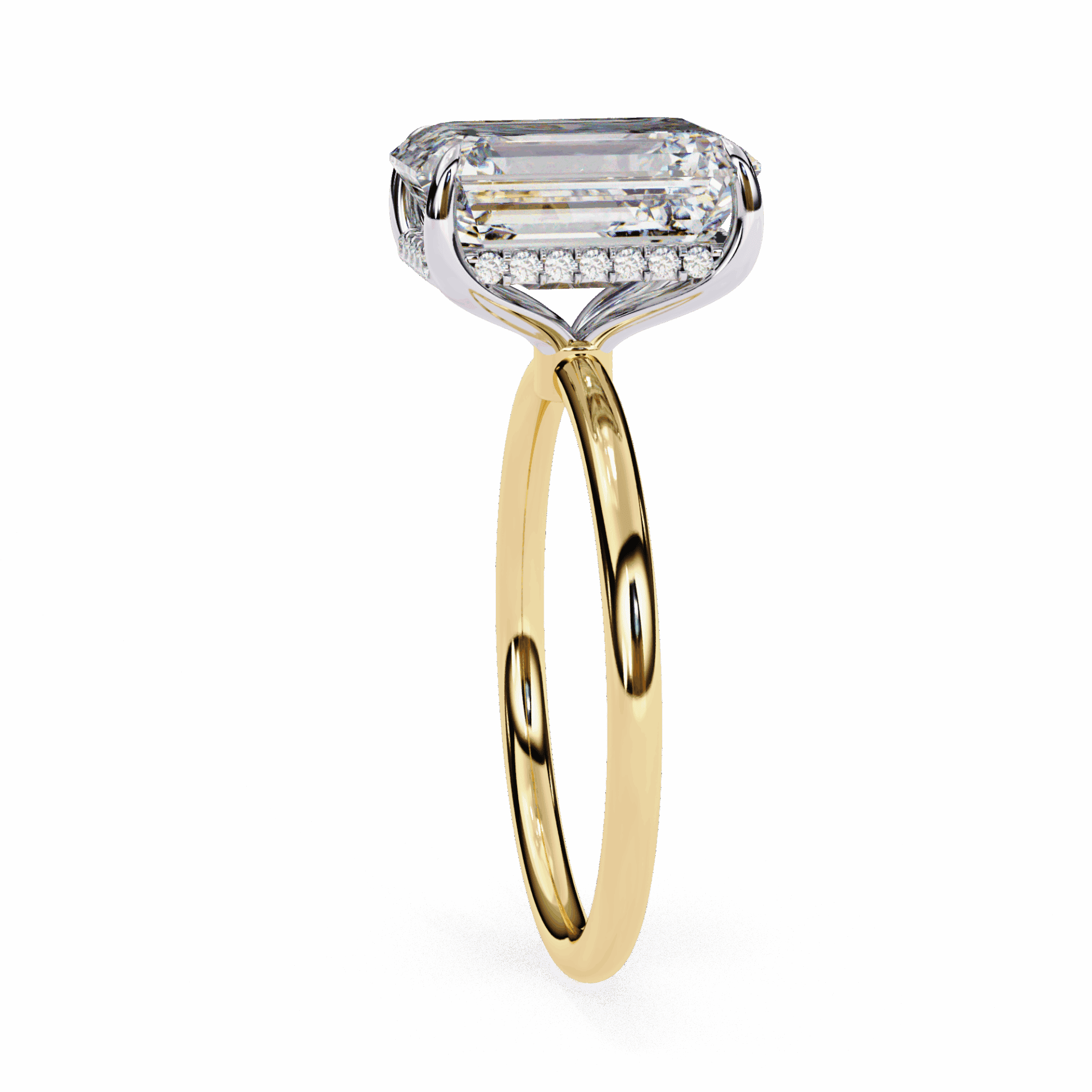 2.5 Carat Radiant Eternal Solitaire Wedding Ring in Moissanite | House of Estara