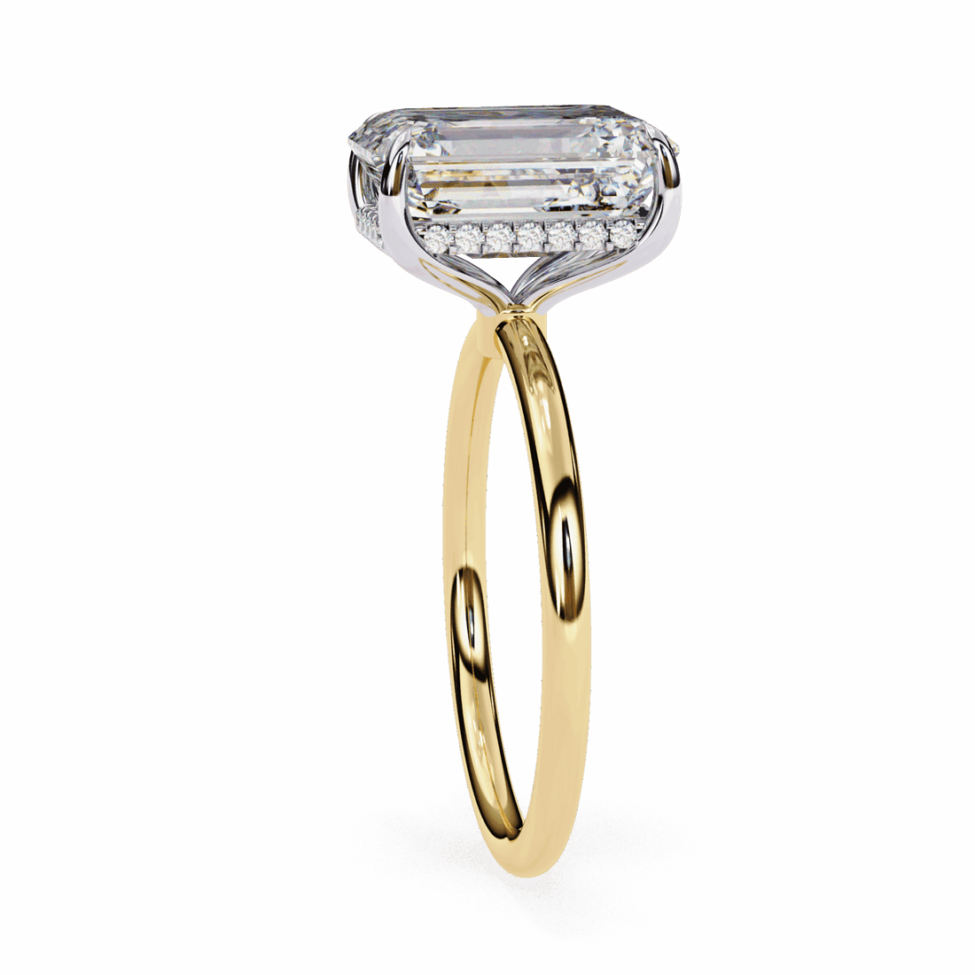 2.5 Carat Radiant Eternal Solitaire Wedding Ring in Moissanite | House of Estara