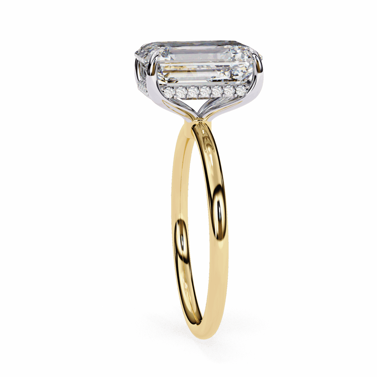 2.5 Carat Radiant Eternal Solitaire Wedding Ring in Moissanite | House of Estara