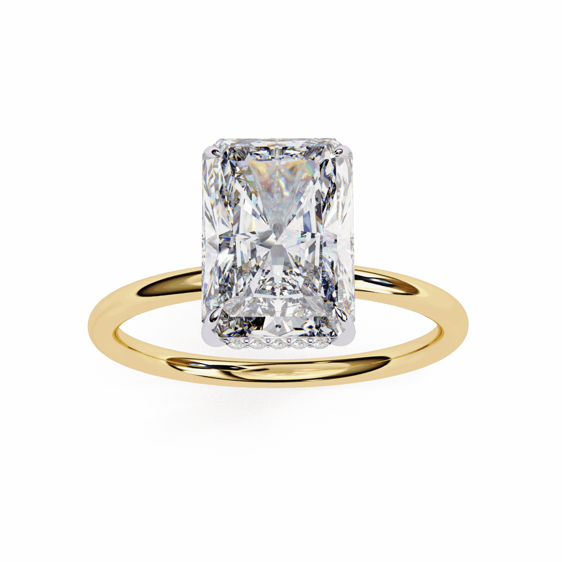 2.5 Carat Radiant Eternal Solitaire Wedding Ring in Moissanite | House of Estara