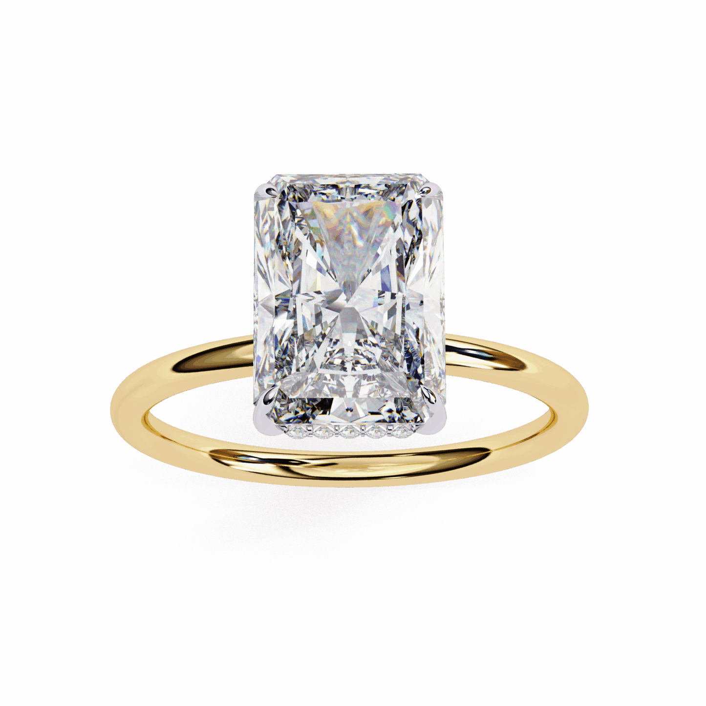 2.5 Carat Radiant Eternal Solitaire Wedding Ring in Moissanite | House of Estara