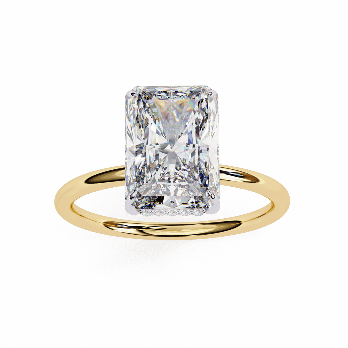 2.5 Carat Radiant Eternal Solitaire Wedding Ring in Moissanite | House of Estara
