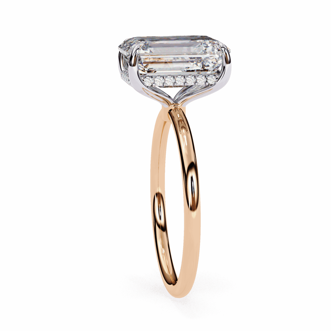 2.5 Carat Radiant Eternal Solitaire Wedding Ring in Moissanite | House of Estara