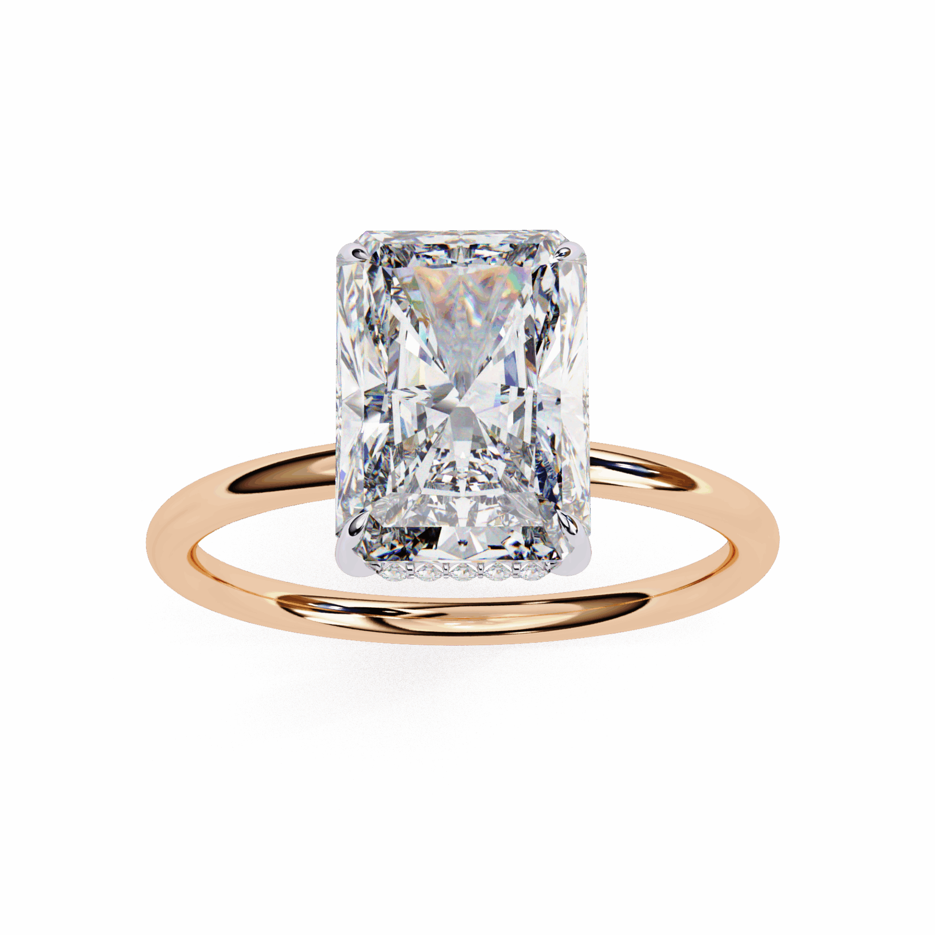 2.5 Carat Radiant Eternal Solitaire Wedding Ring in Moissanite | House of Estara