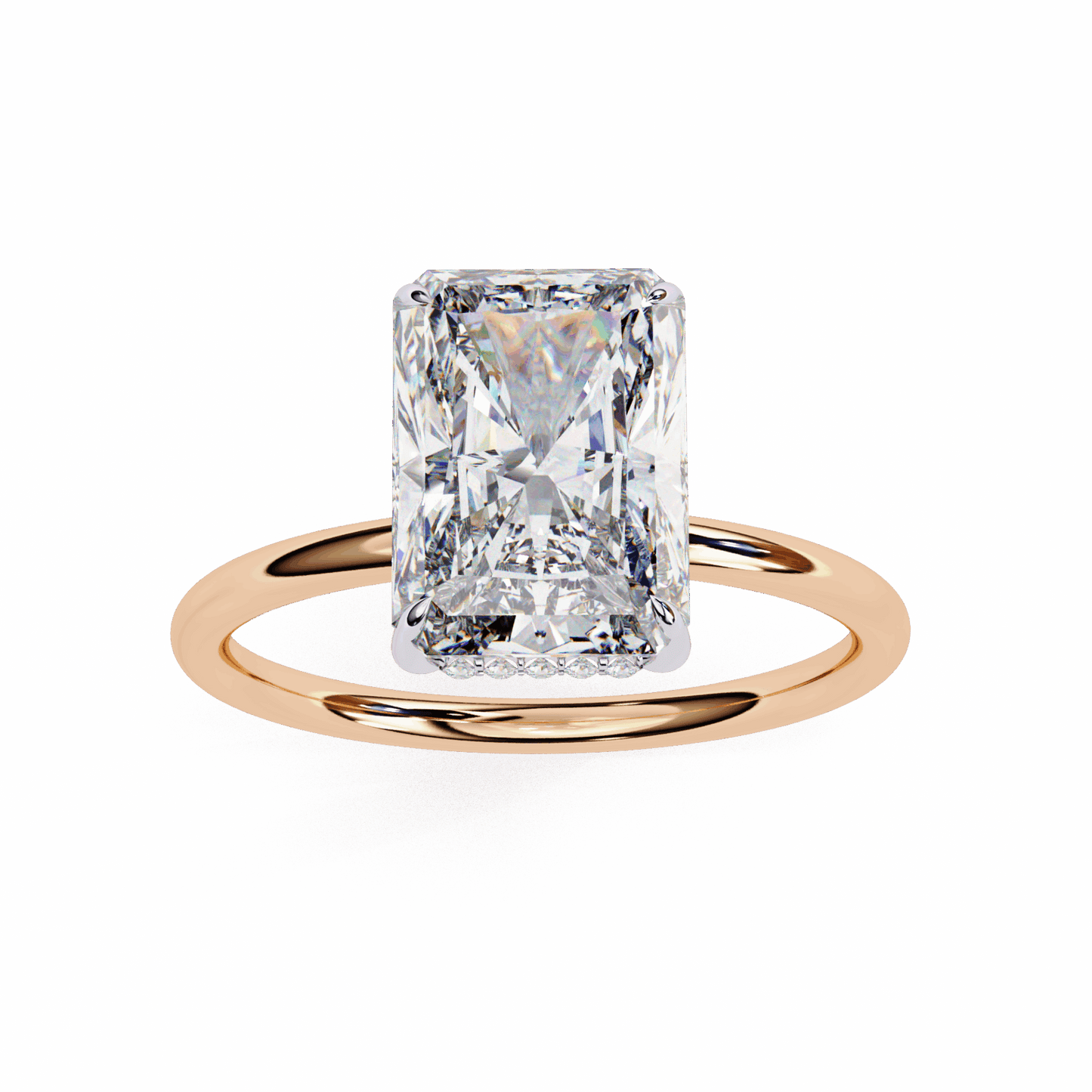 2.5 Carat Radiant Eternal Solitaire Wedding Ring in Moissanite | House of Estara