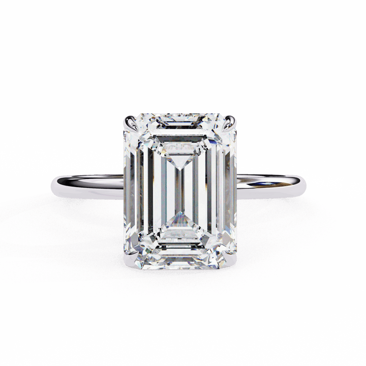 2.5 Carat Emerald Eternal Solitaire Wedding Ring in Moissanite | House of Estara